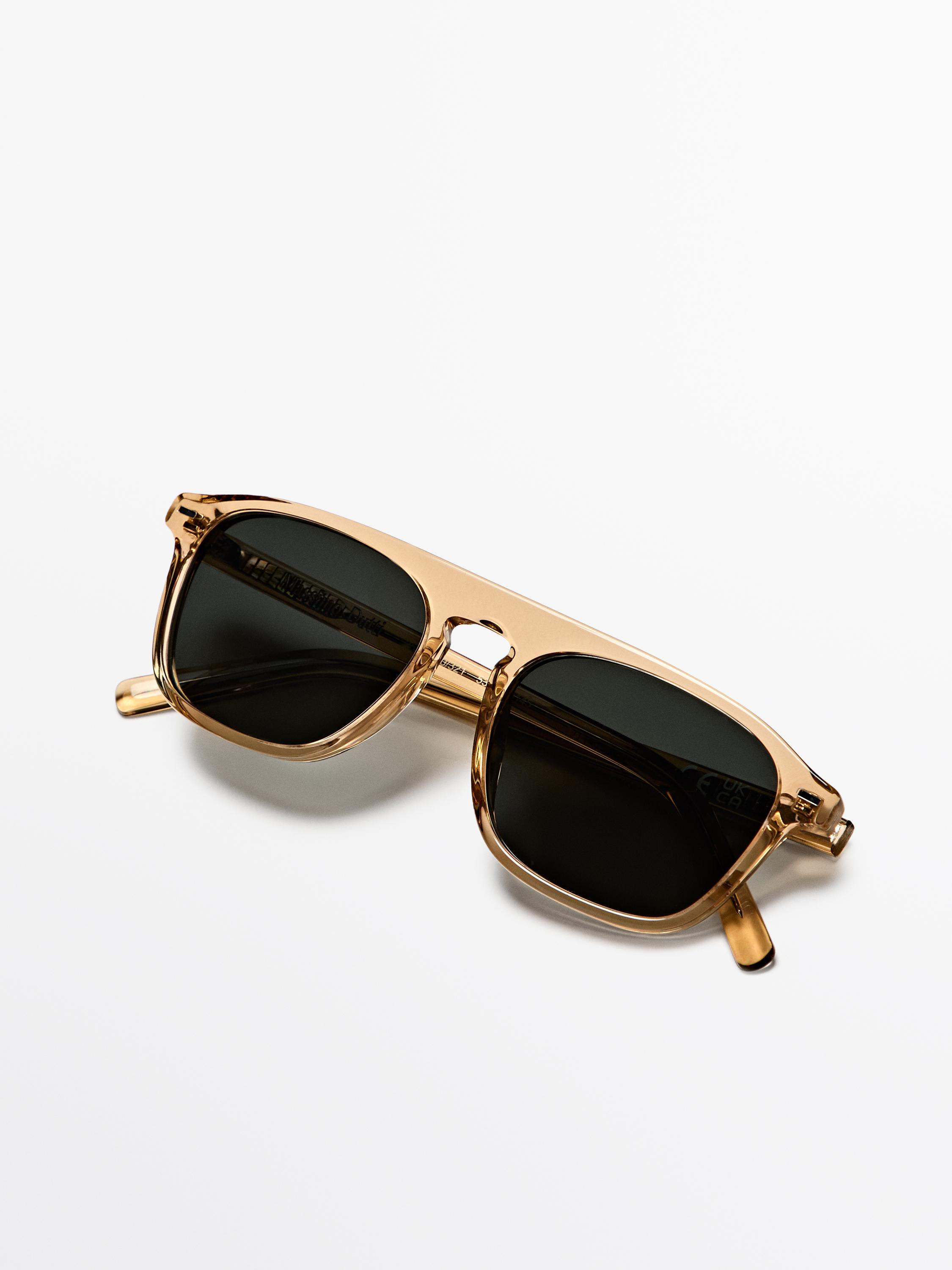 D-frame sunglasses — Mustard