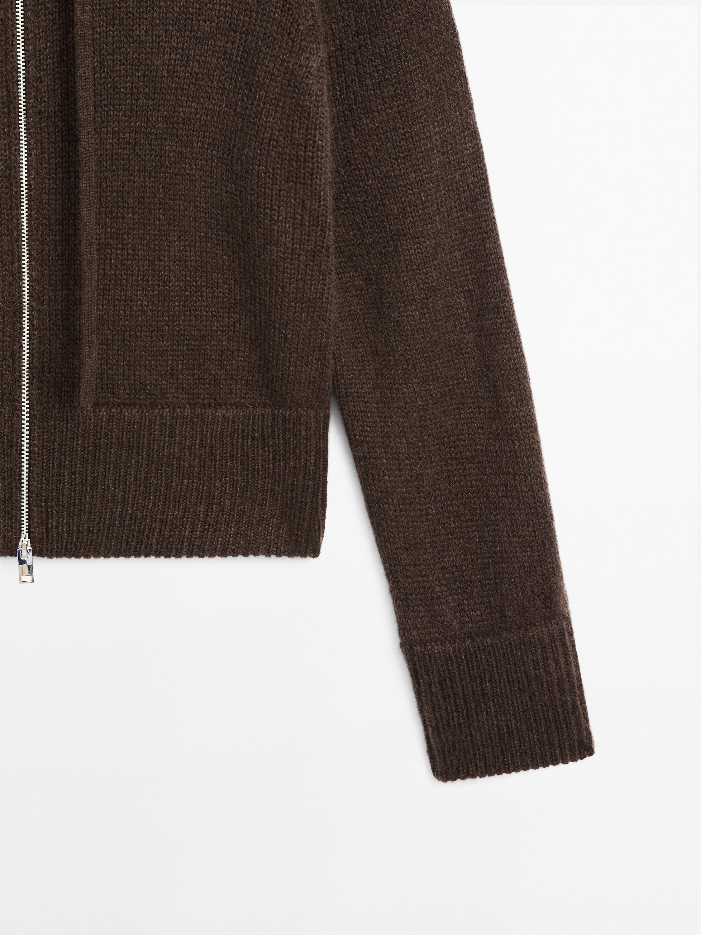 100% kasjmier vest met capuchon