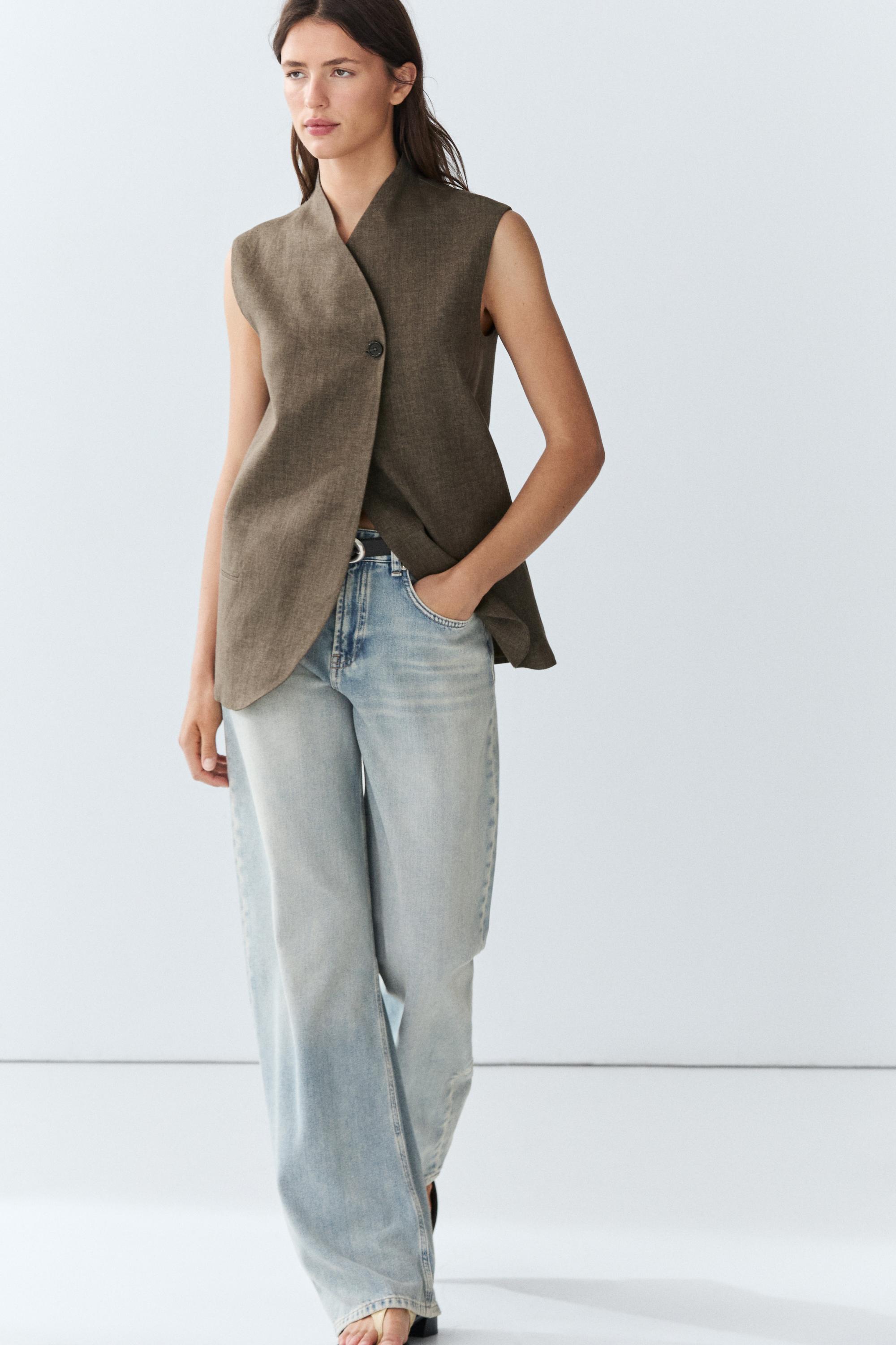Linen melange waistcoat — CAREY
