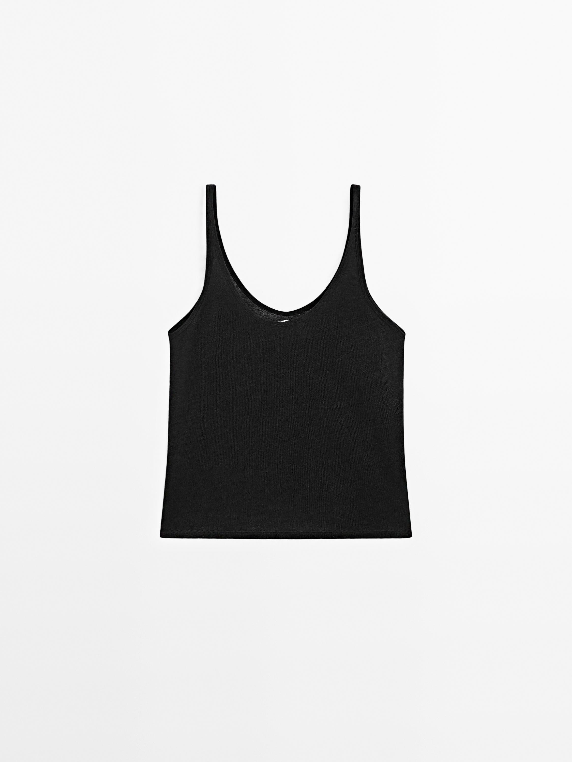 100% linen strappy top