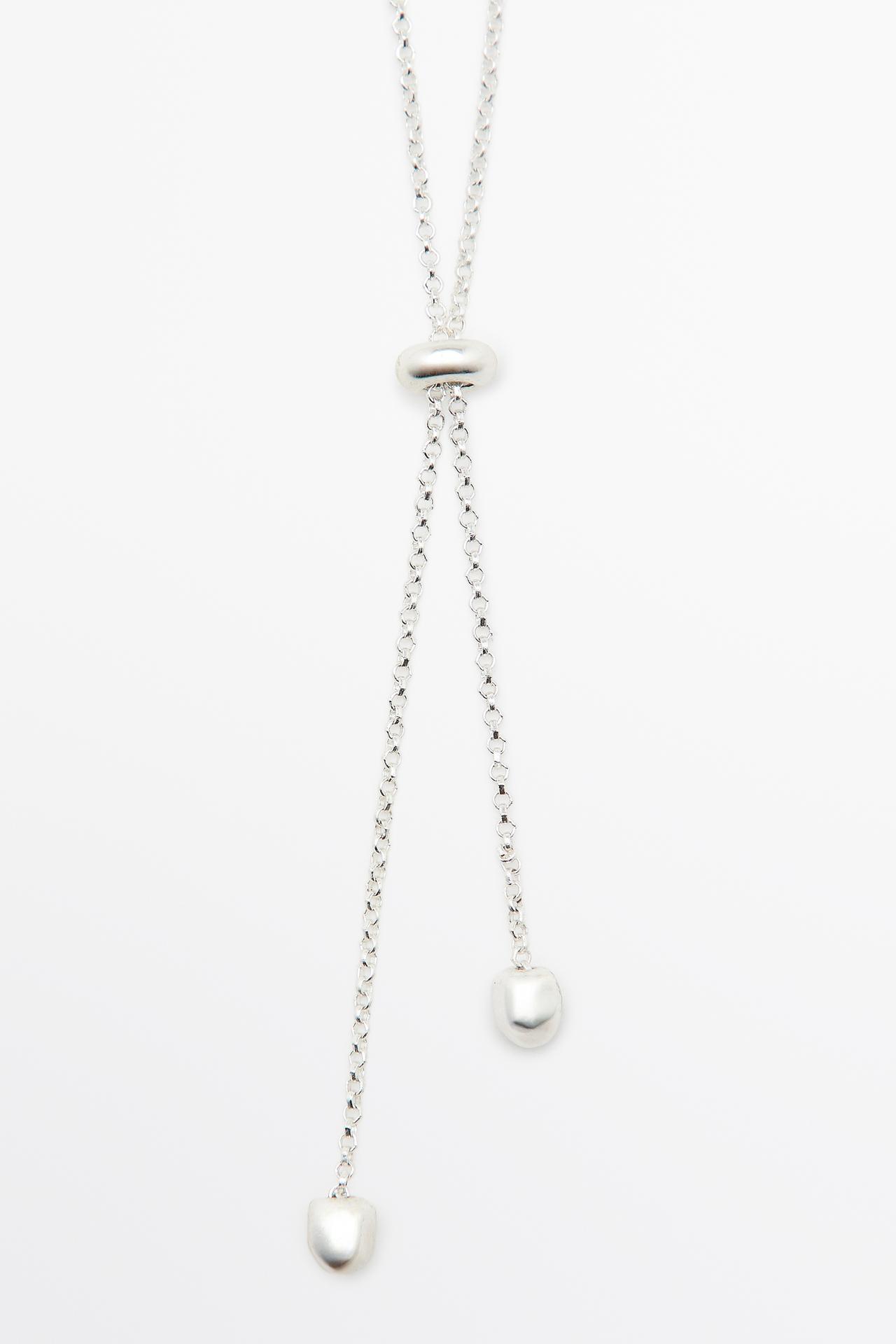 Glass link necklace — Caramel