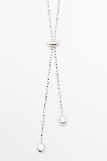 Glass link necklace — Caramel 5