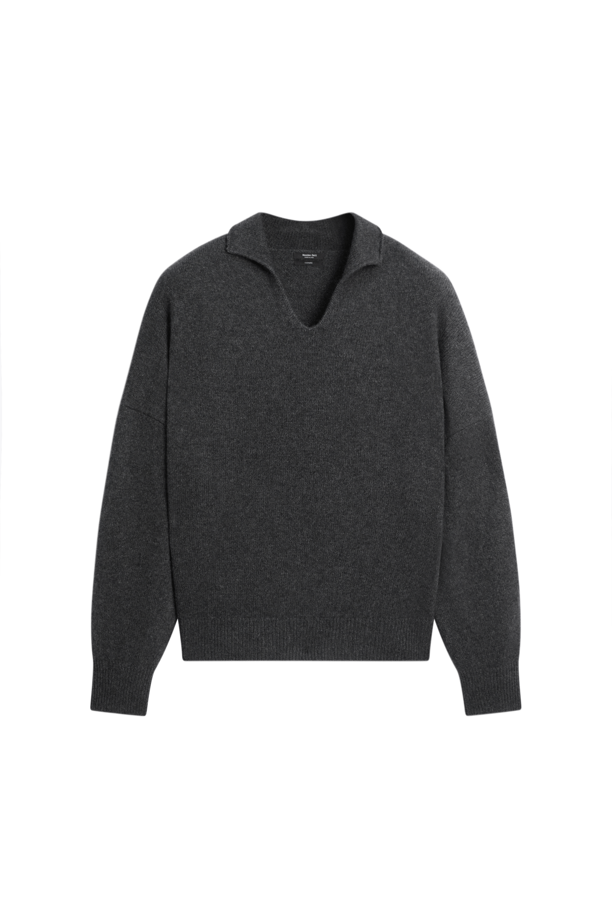 Massimo Dutti %100 kaşmir triko polo yaka kazak görsel 7