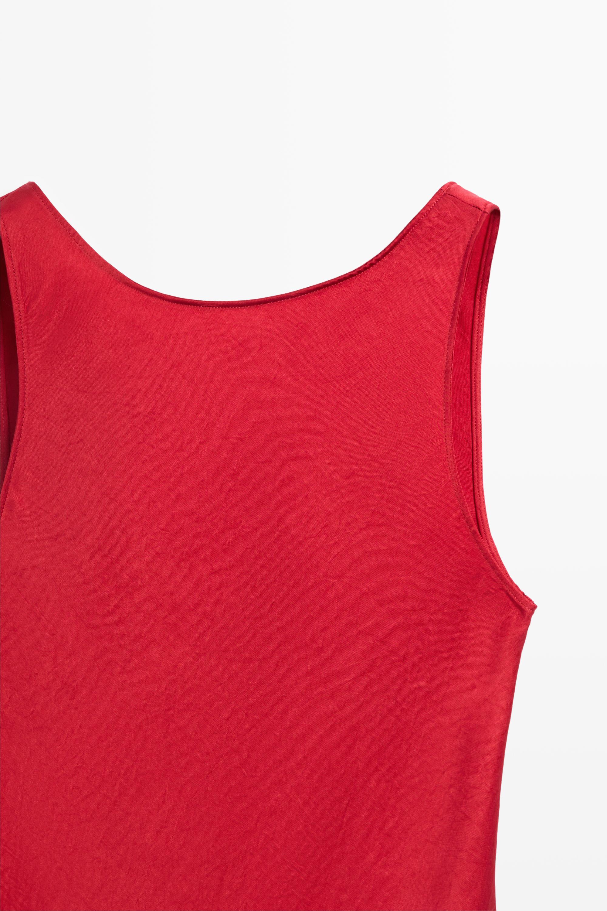 Flowing midi dress — Red