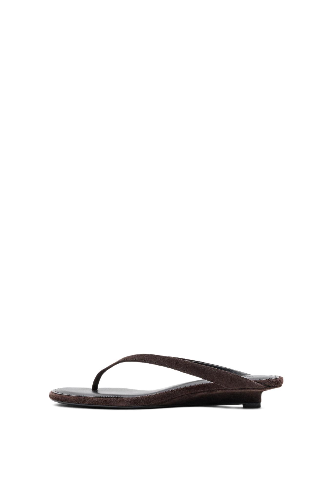 Mid-heel toe sandal — BROWN