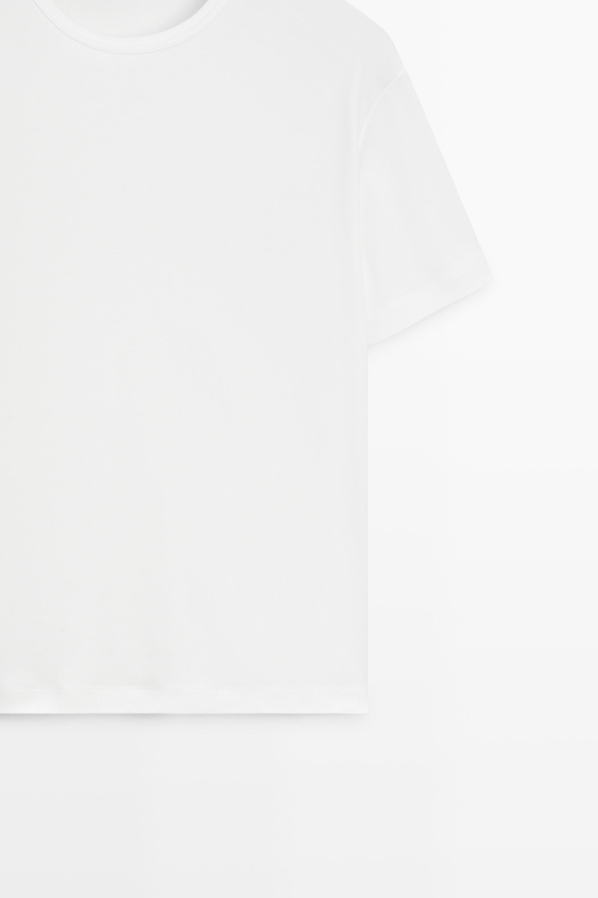 100% Cotton Short-Sleeve T-Shirt — WHITE