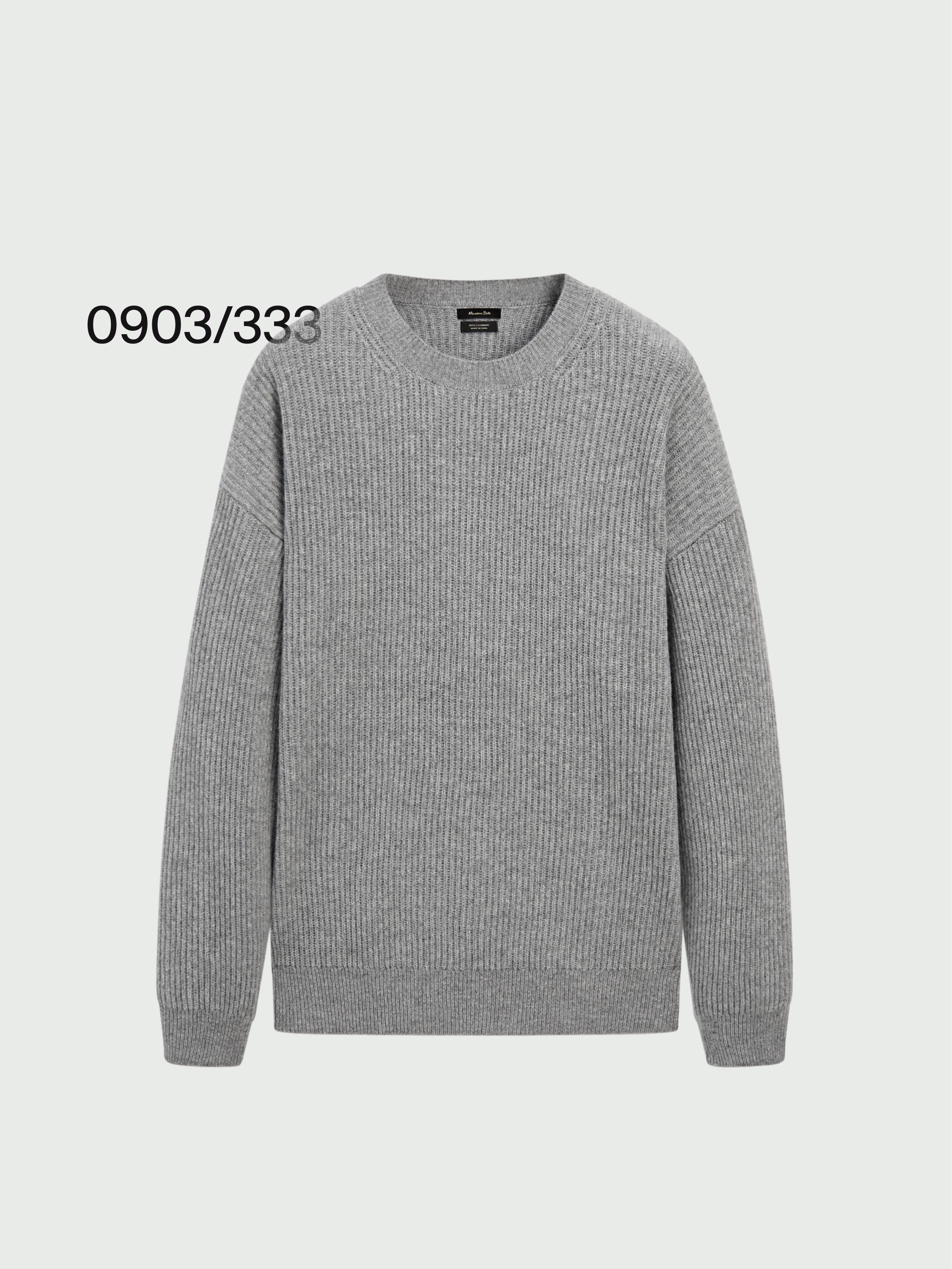 100% cashmere sweater with fabric detail