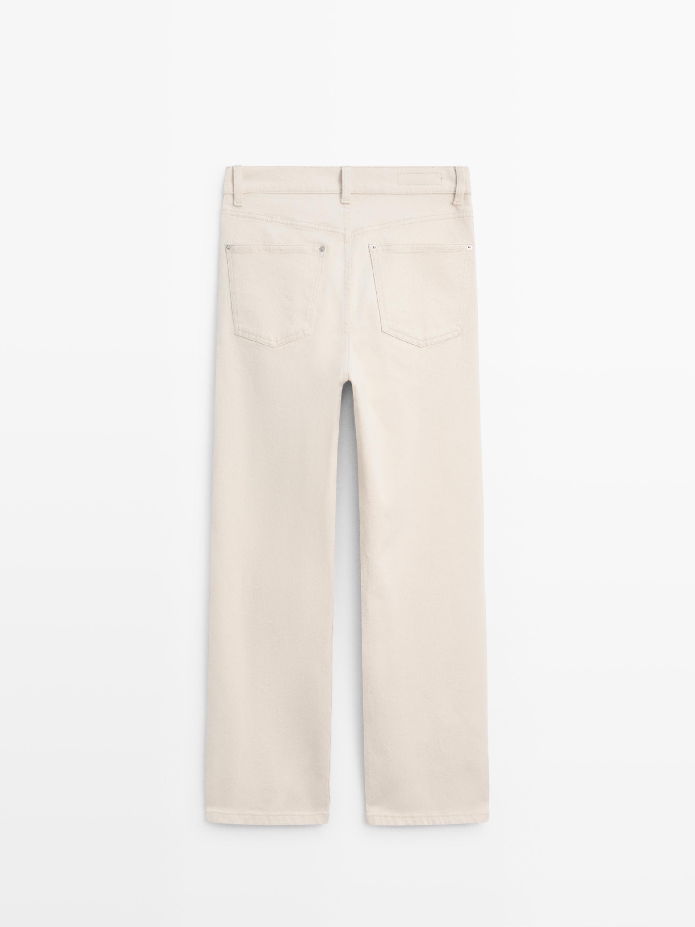 Mid-rise straight-leg jeans — CREAM