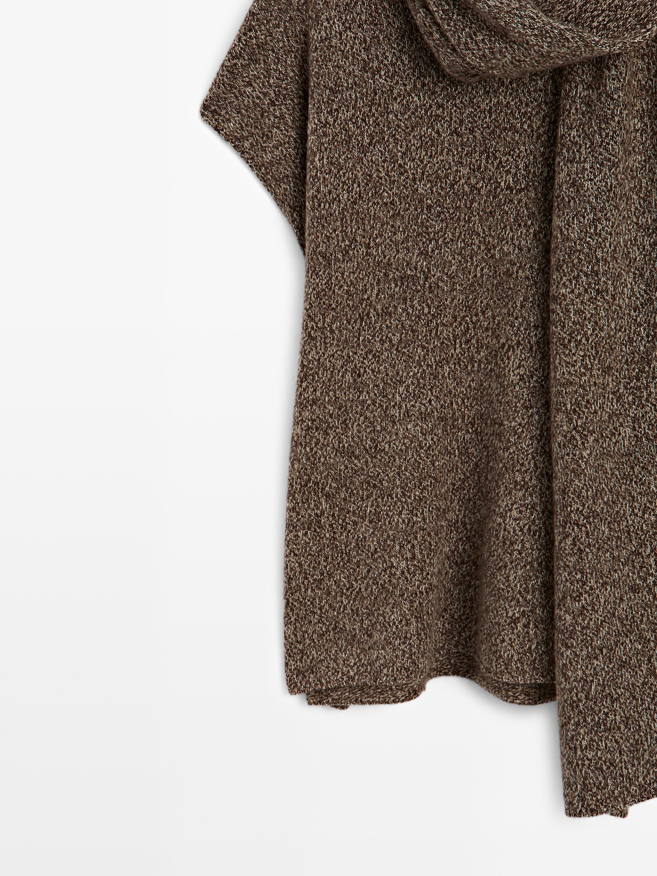 100% wool waistcoat with scarf detail