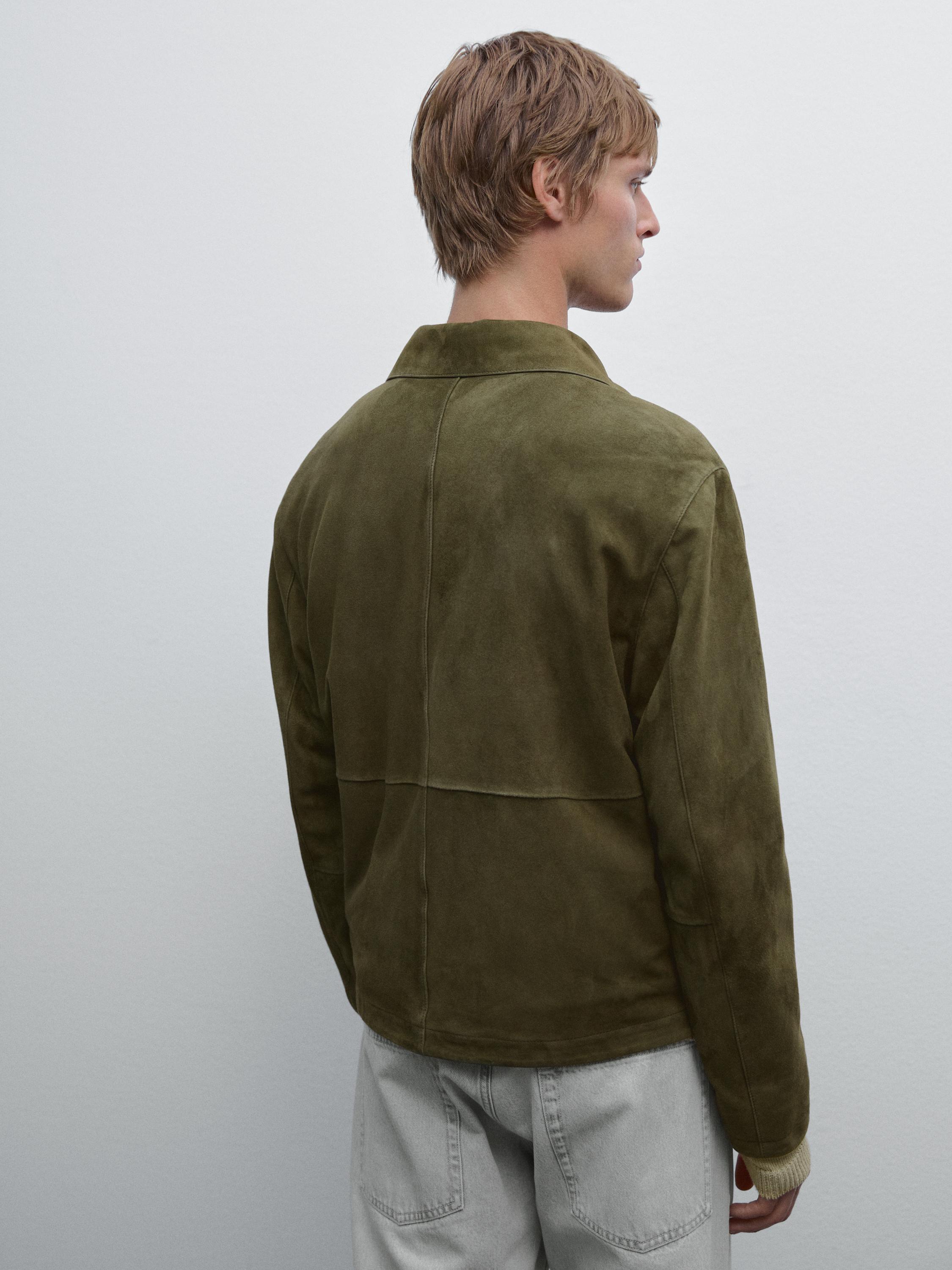 Suede leather jacket