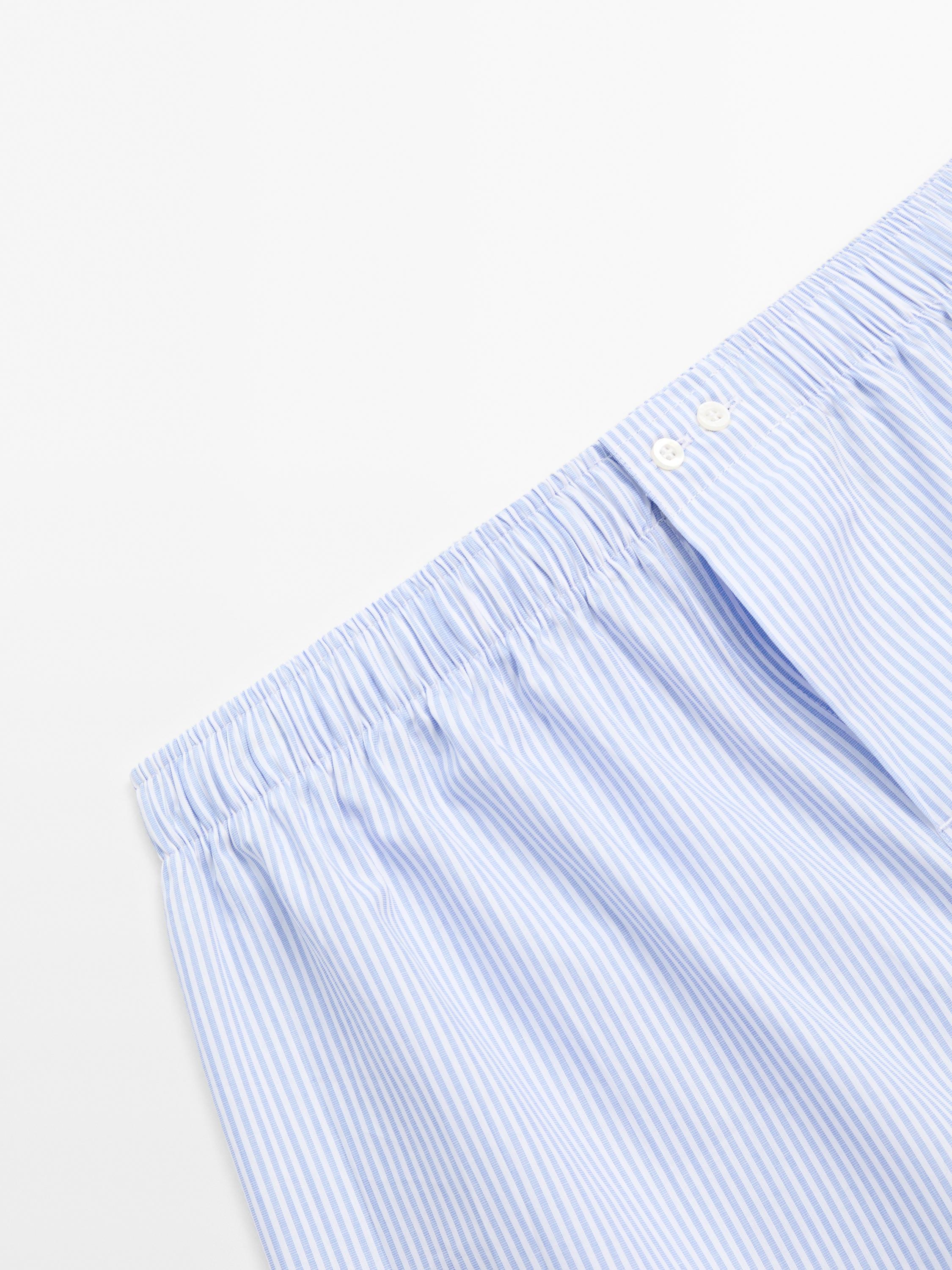 100% cotton striped boxers