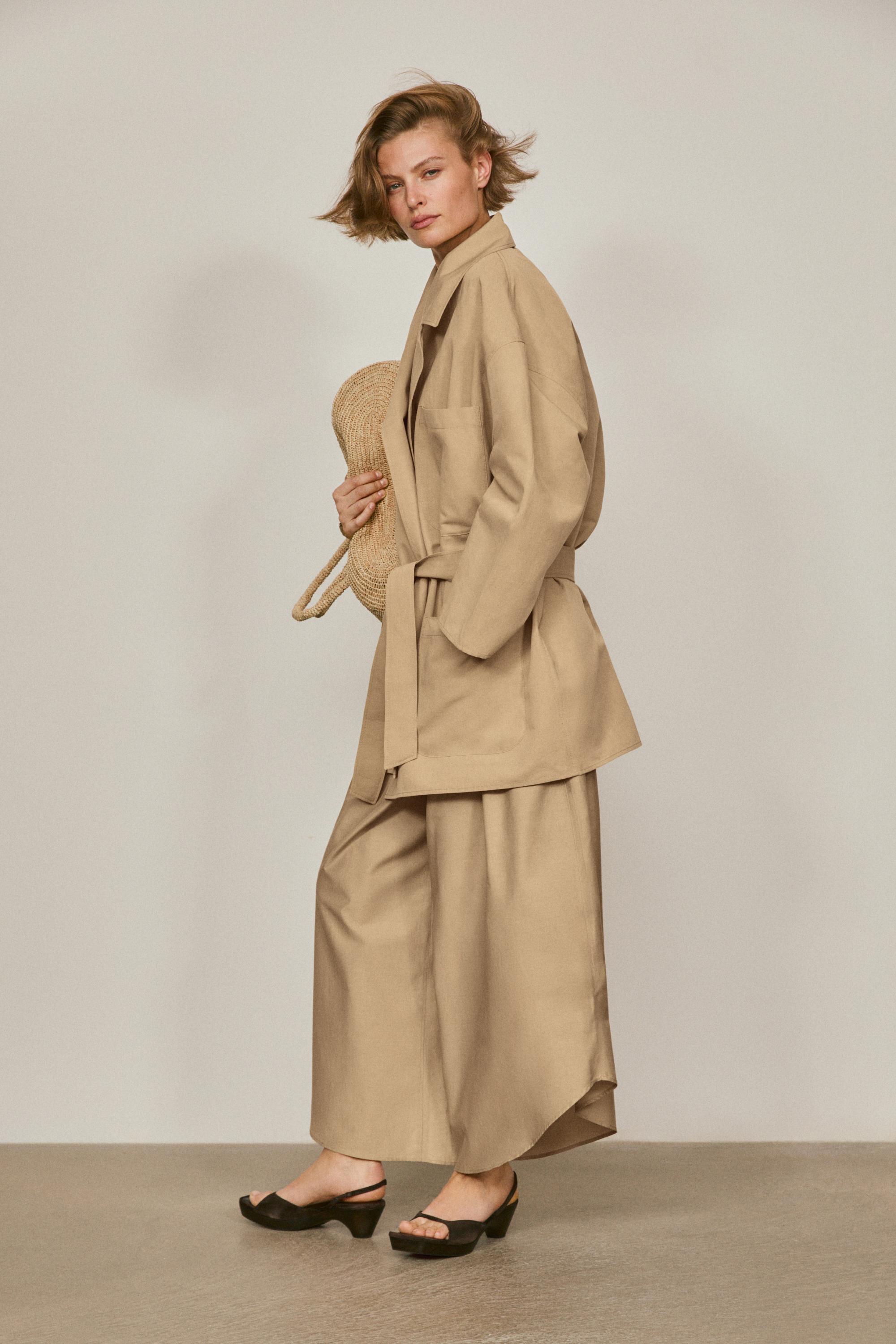 Oversize cotton and linen jacket - LIMITED EDITION — BEIGE