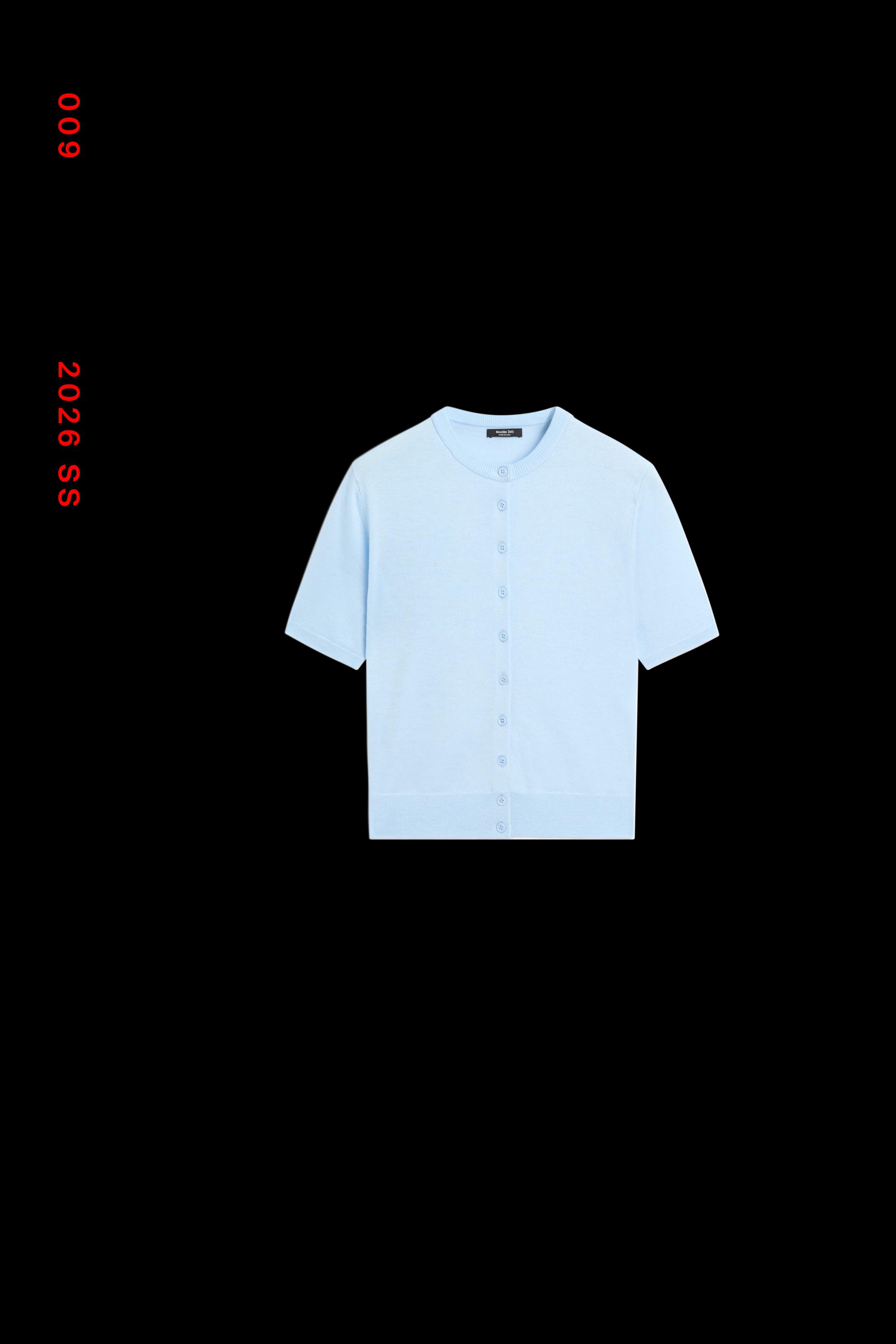 Short sleeve cardigan — SKY BLUE