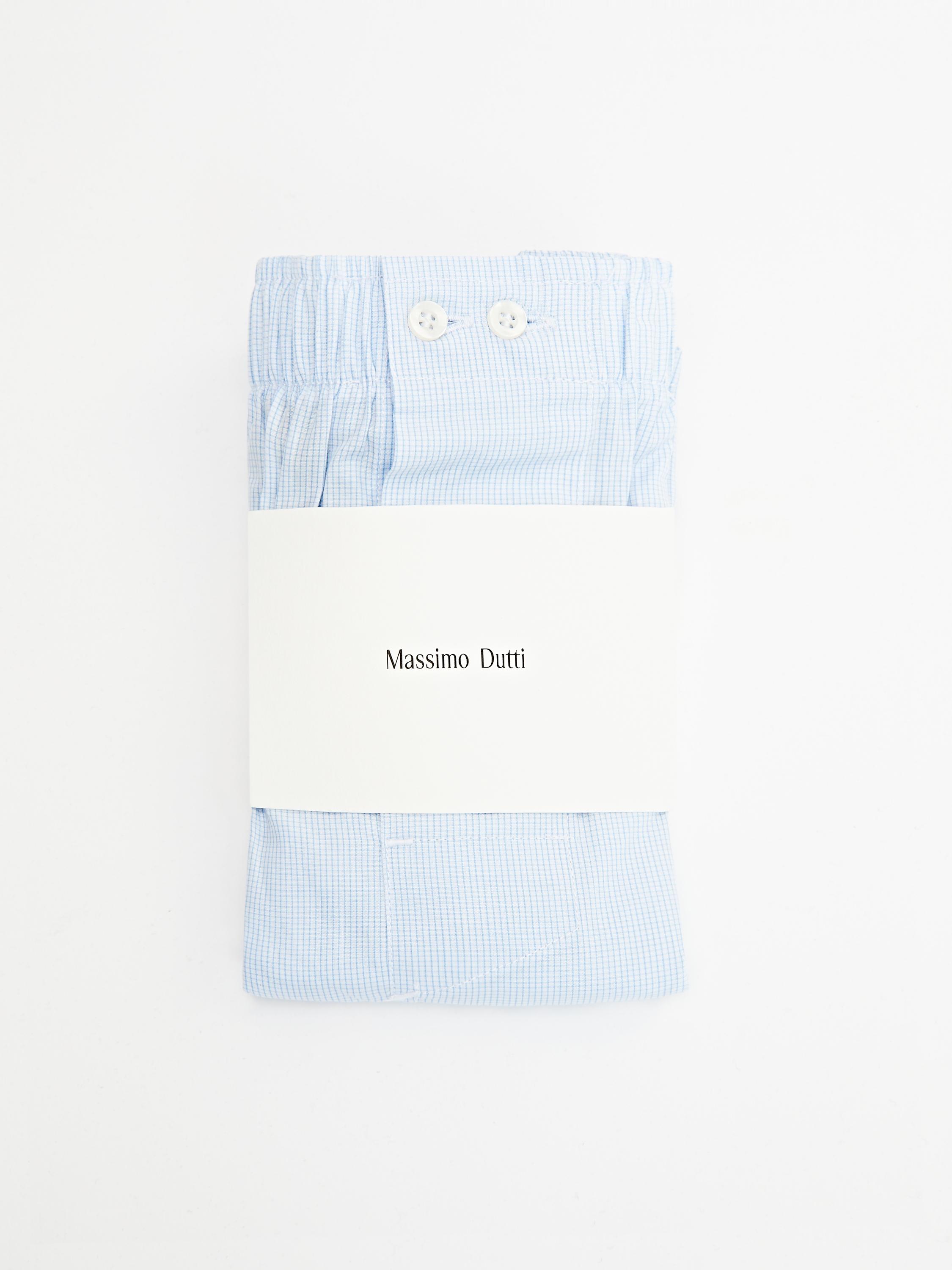Micro-check print boxers