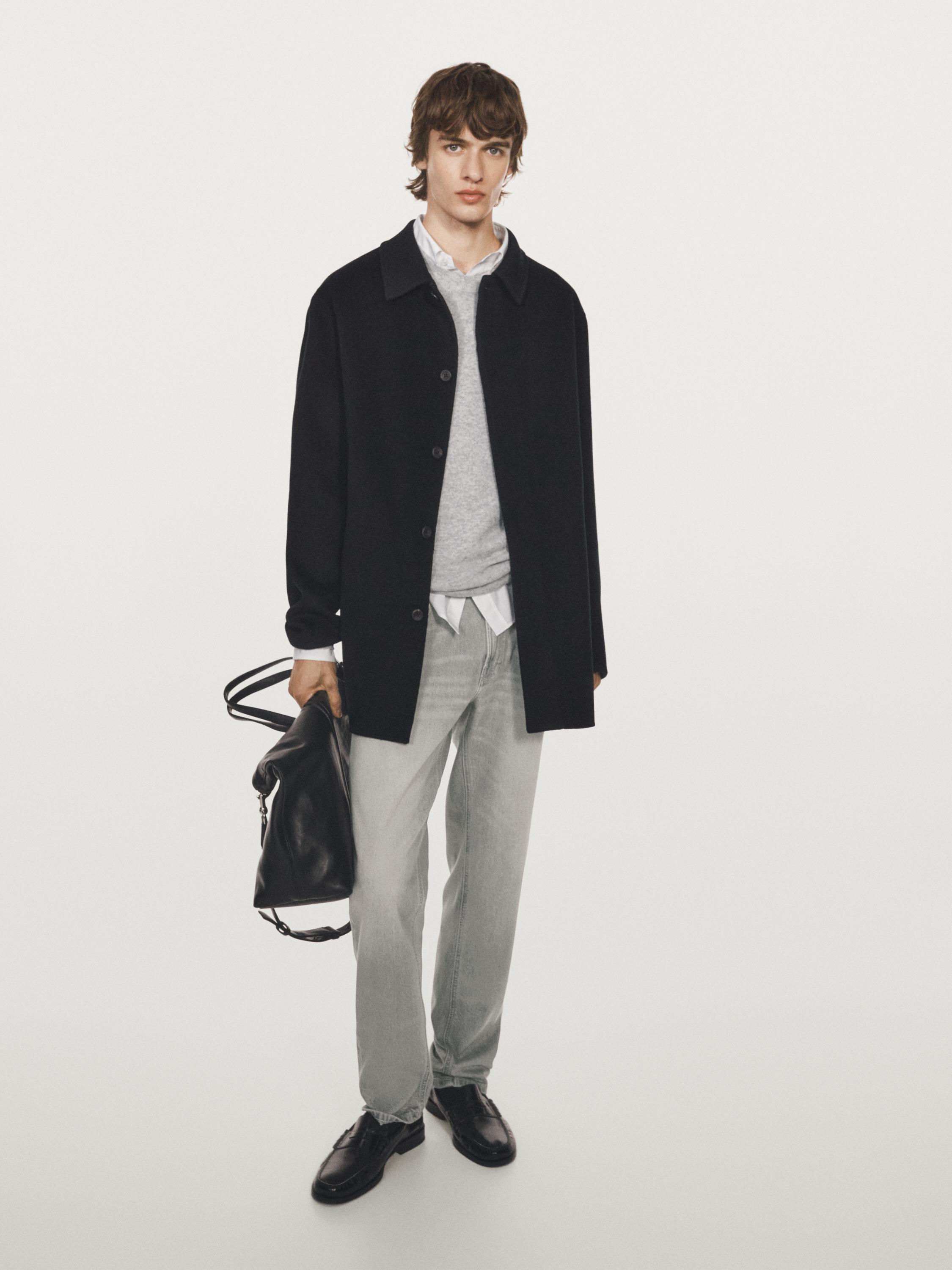 Short wool blend coat