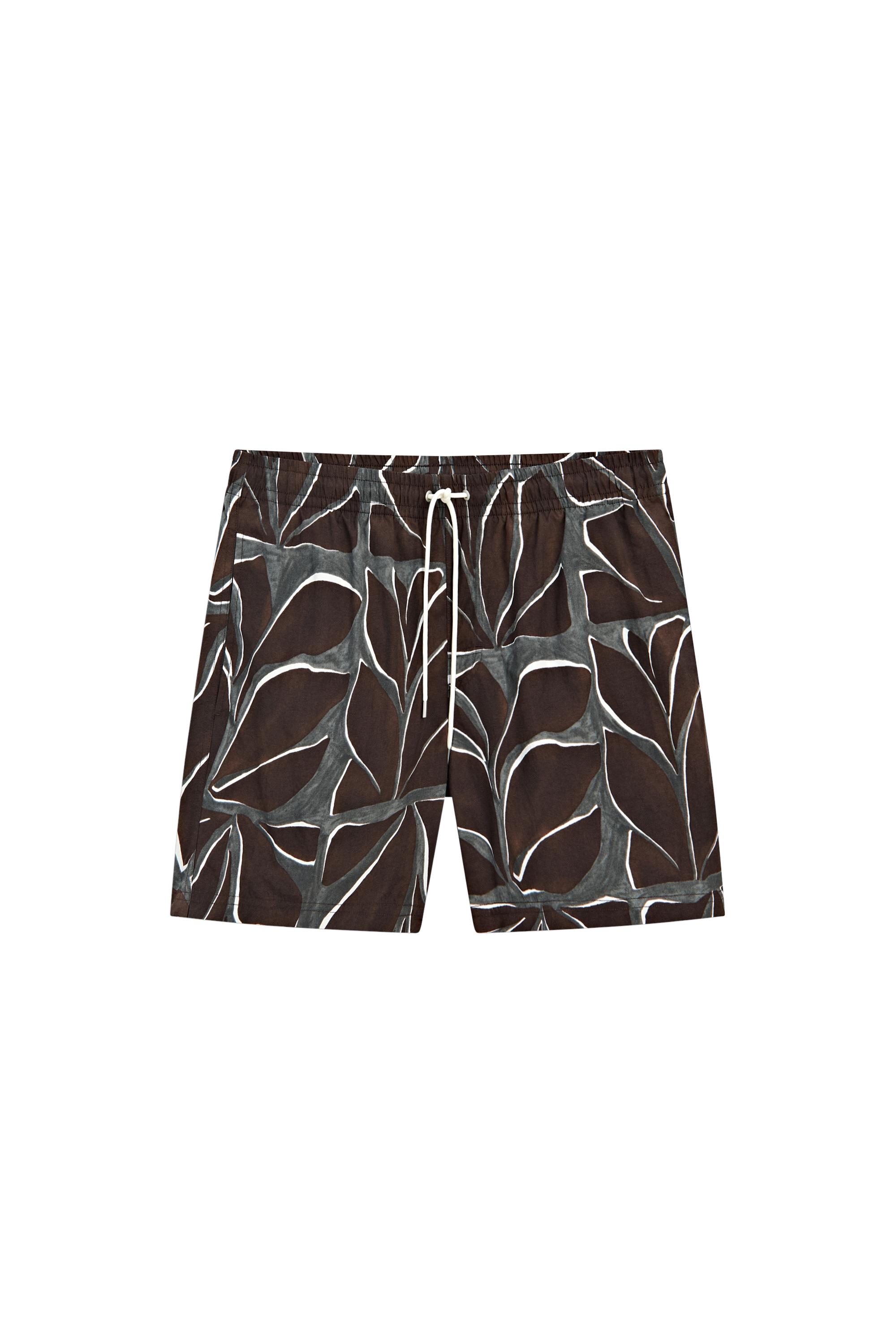 Massimo Dutti Tropical Print Swimming Trunks