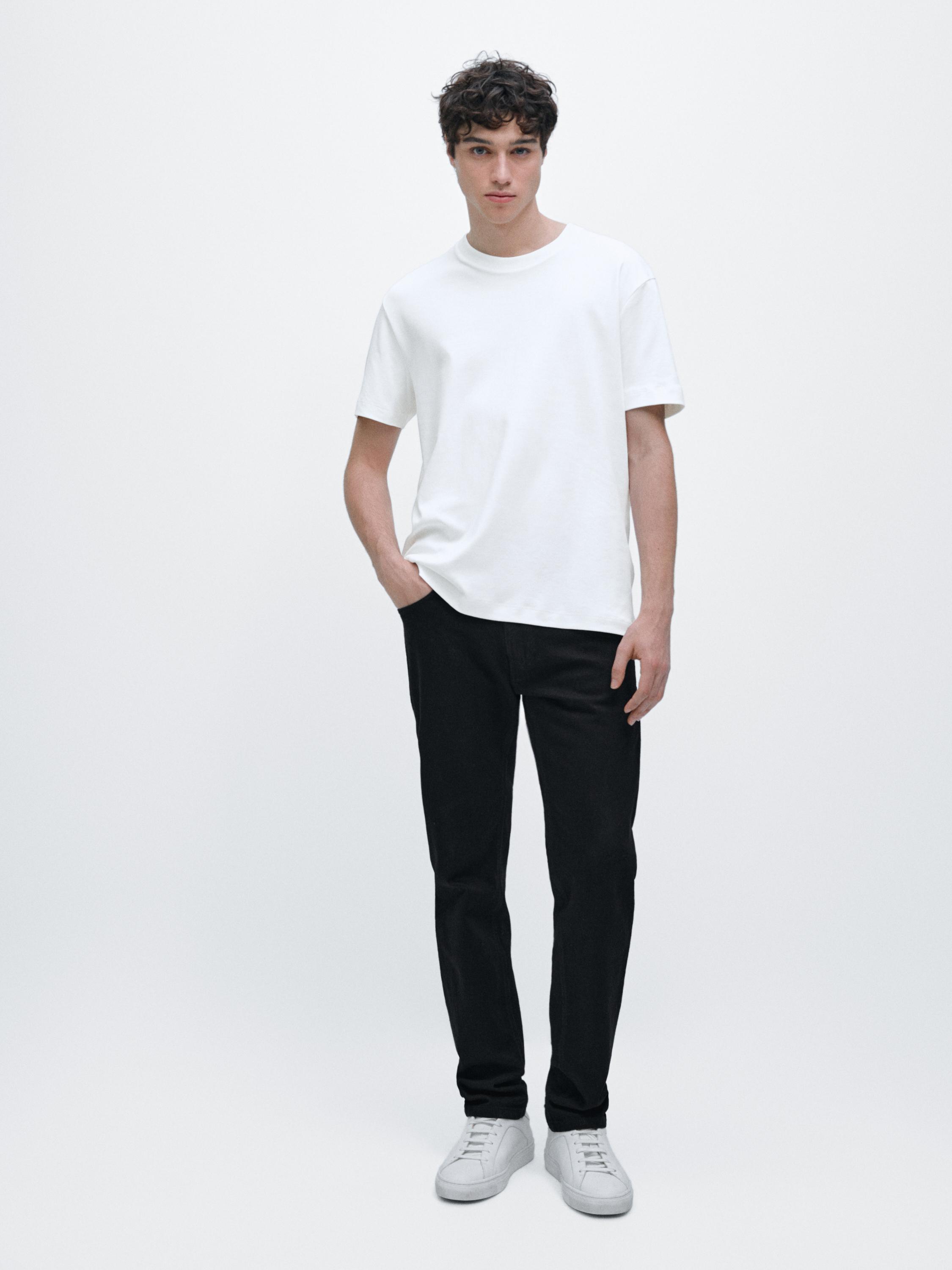 100% cotton short sleeve T-shirt — WHITE
