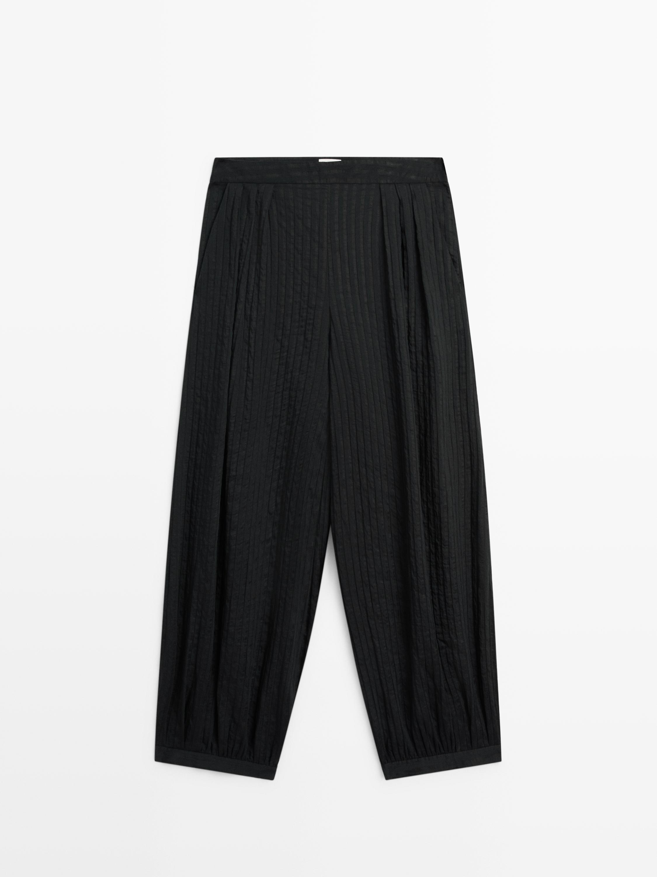 Pantalon bouffant fluide lin