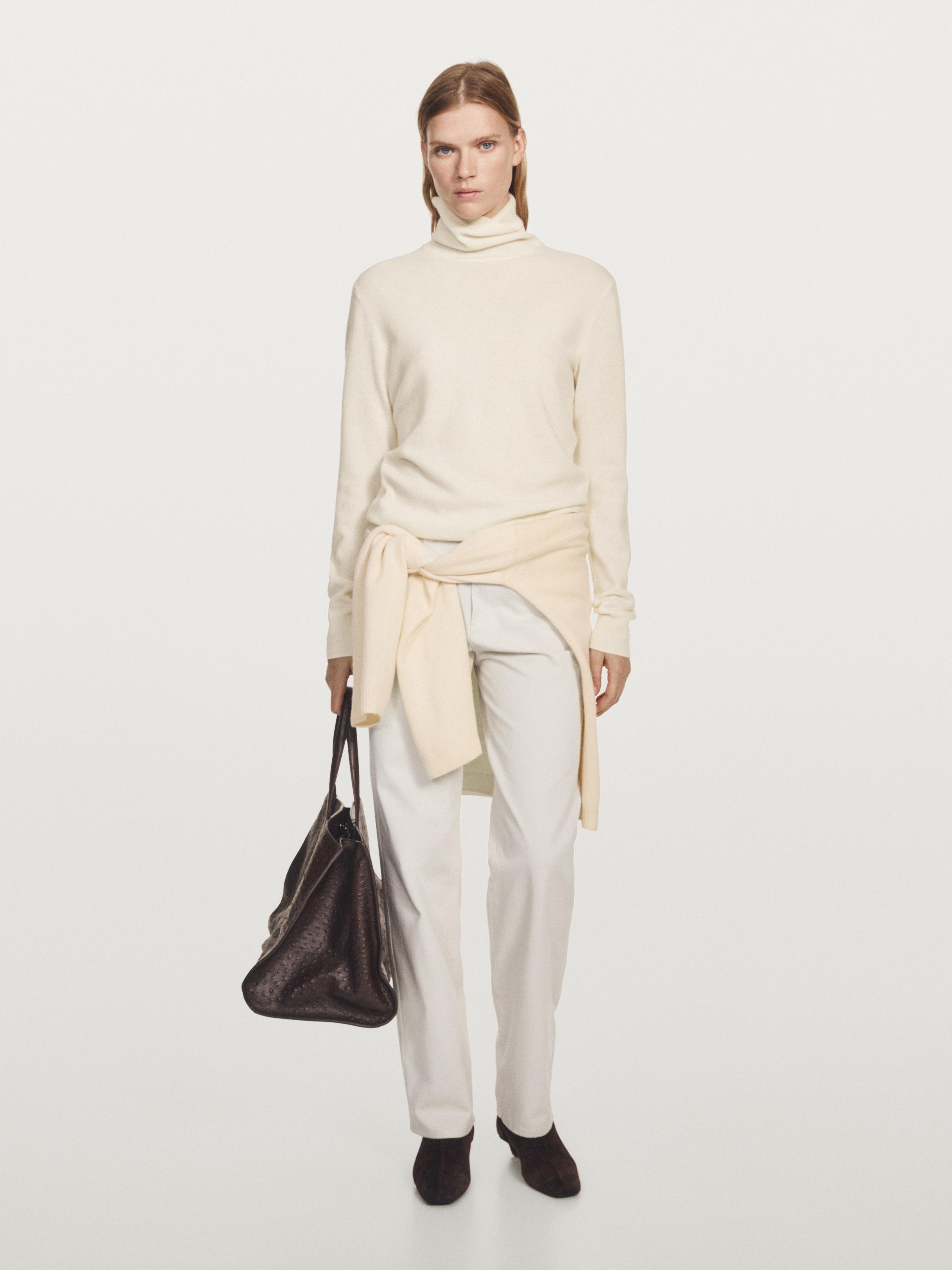 Wool blend high neck jumper