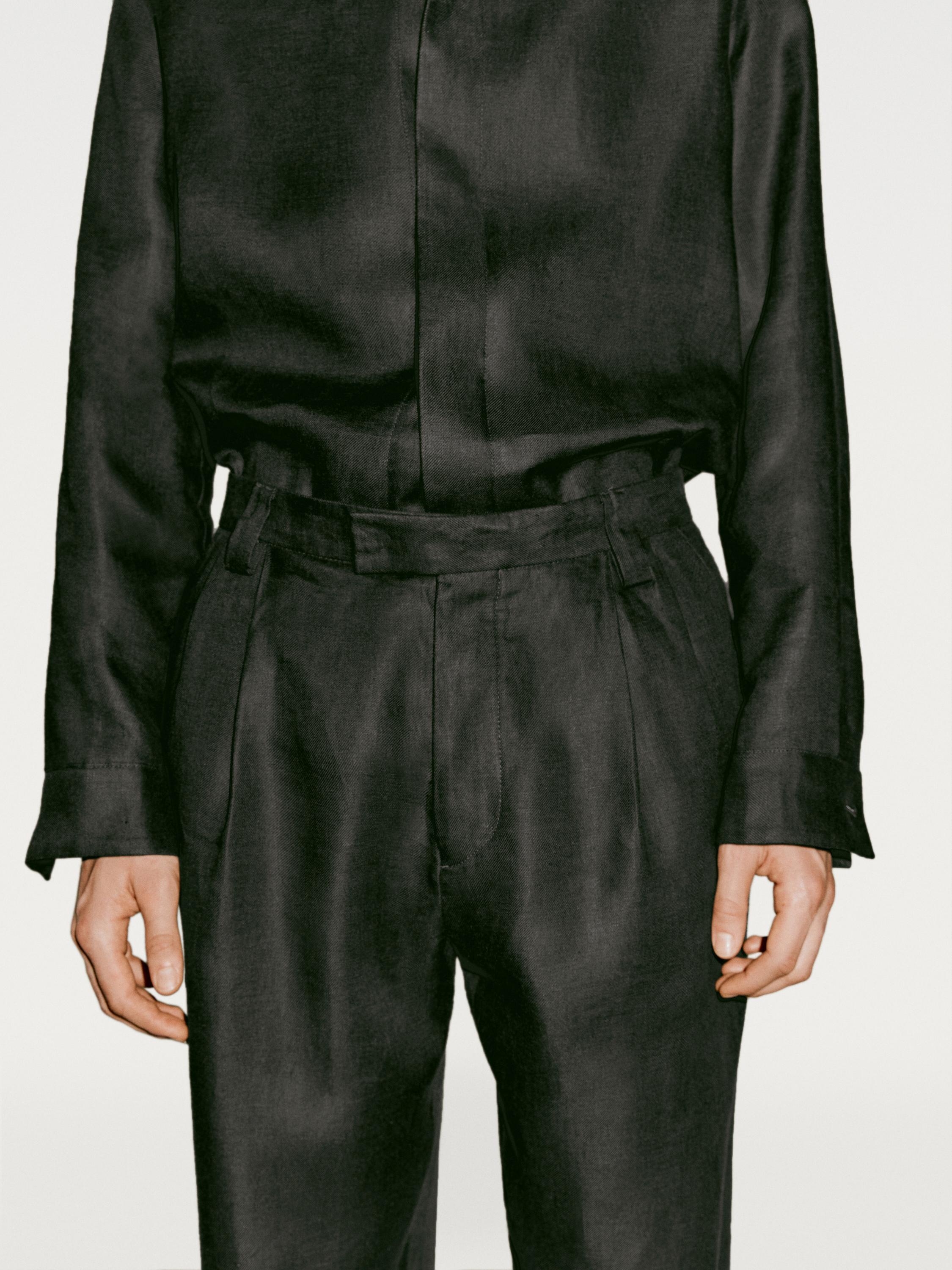 100% linen double dart trousers - Limited Edition