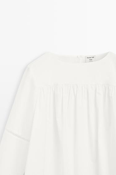 100% Cotton Puffed Sleeve Blouse - STUDIO — Off white 4