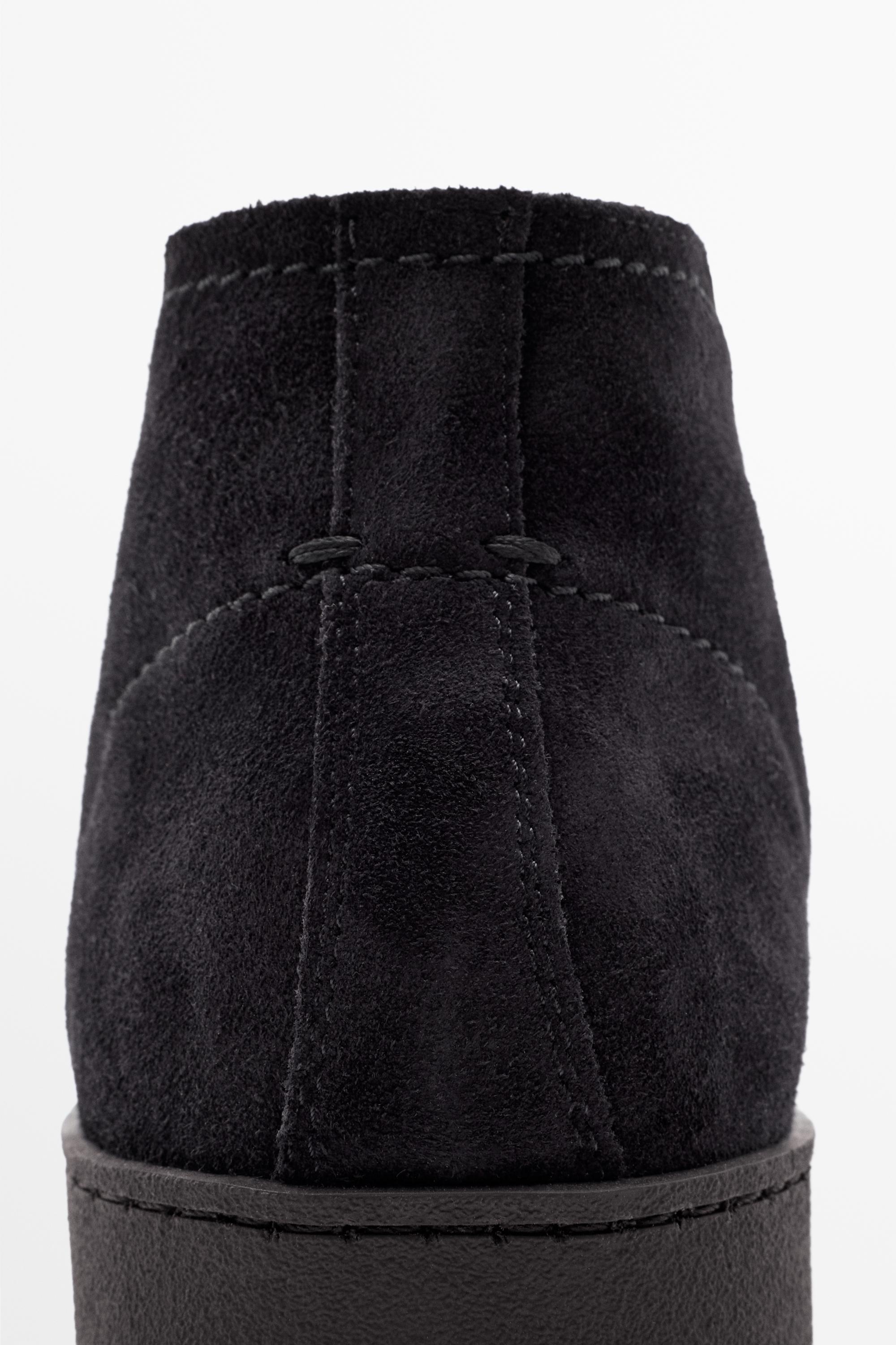 Split suede moc toe ankle-boot shoe — Dark blue