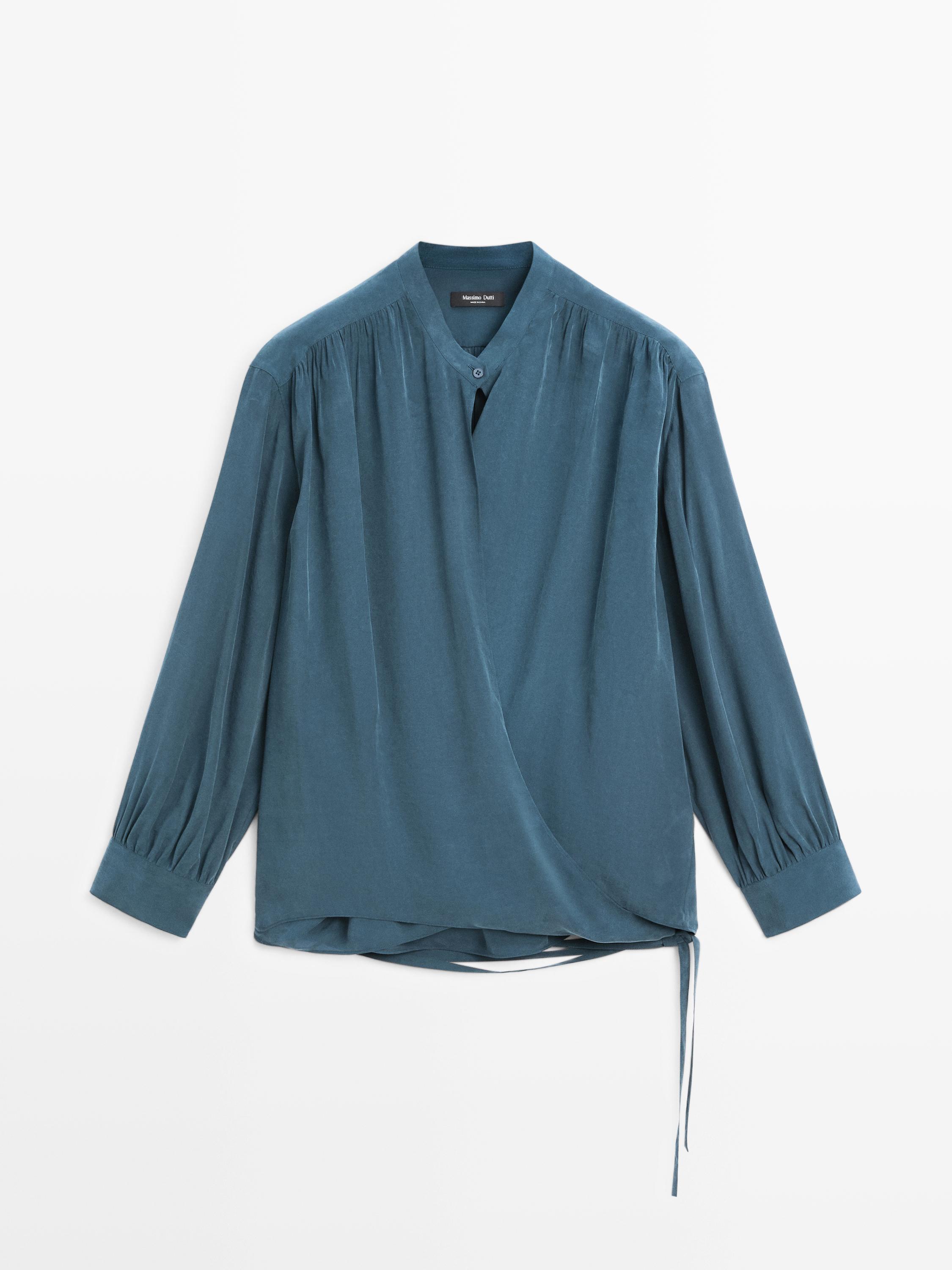 Blouse fluide cache-cœur