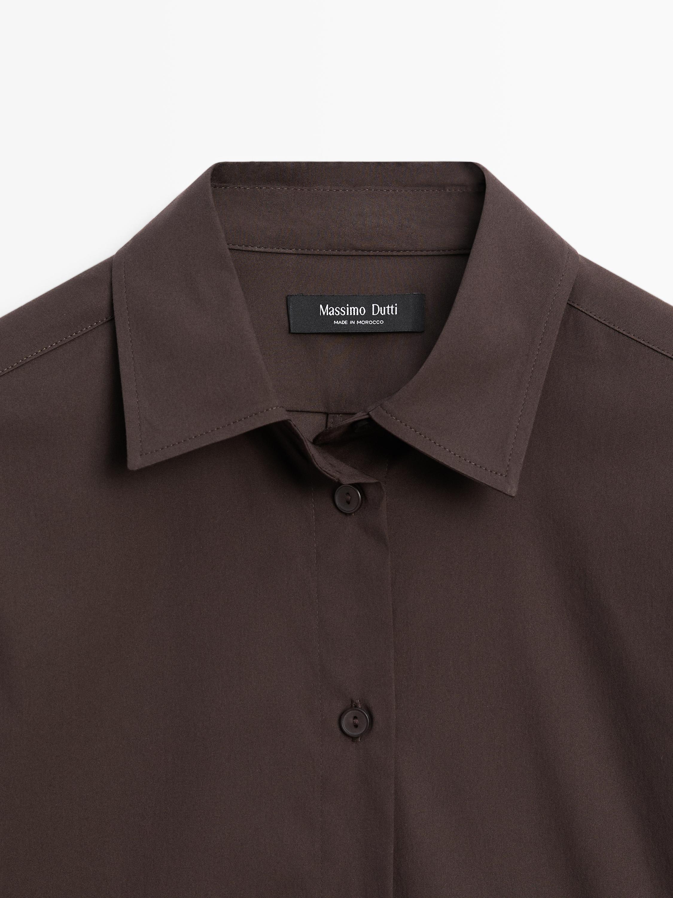 Cotton blend stretch shirt