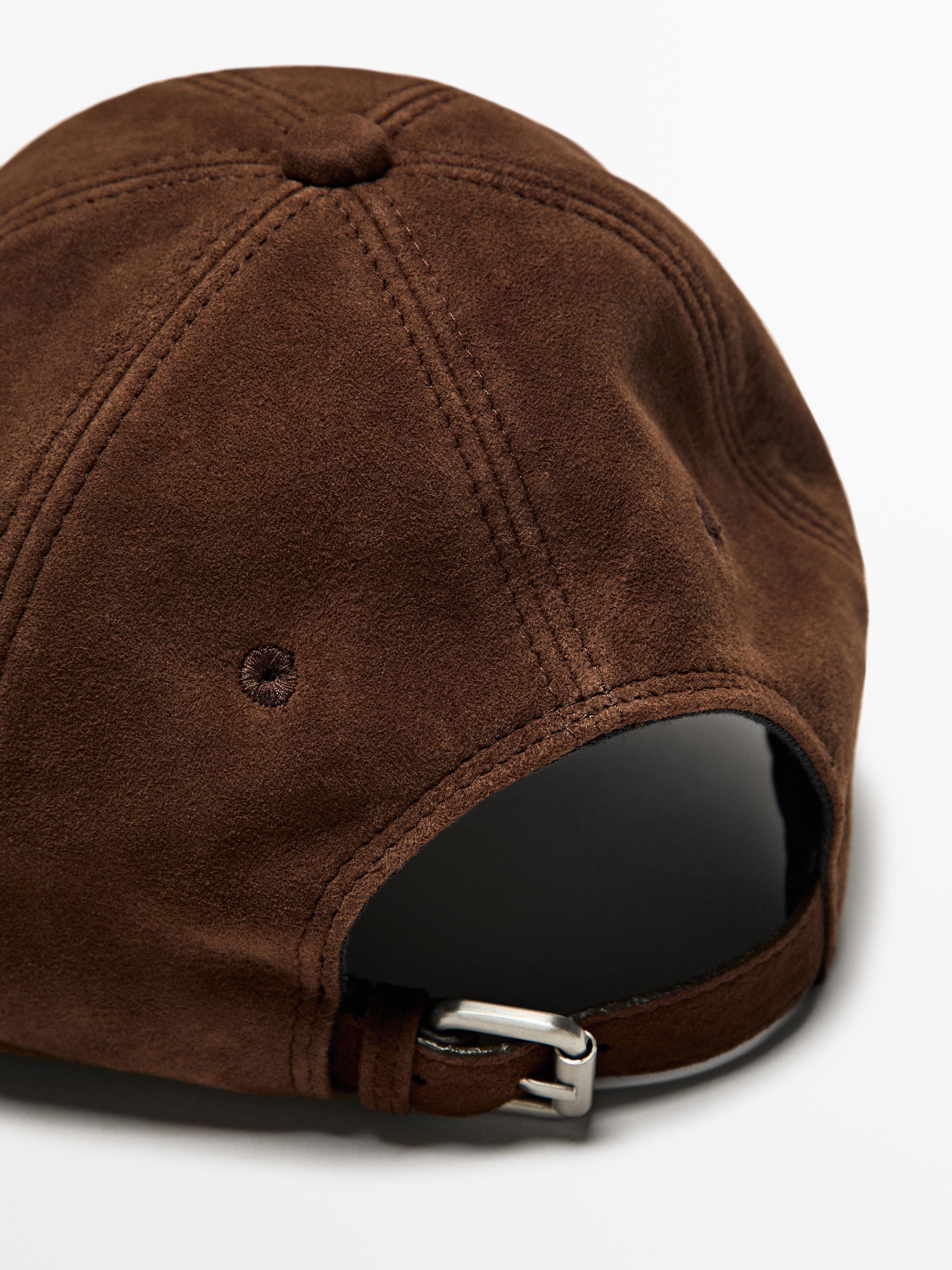 Split leather cap