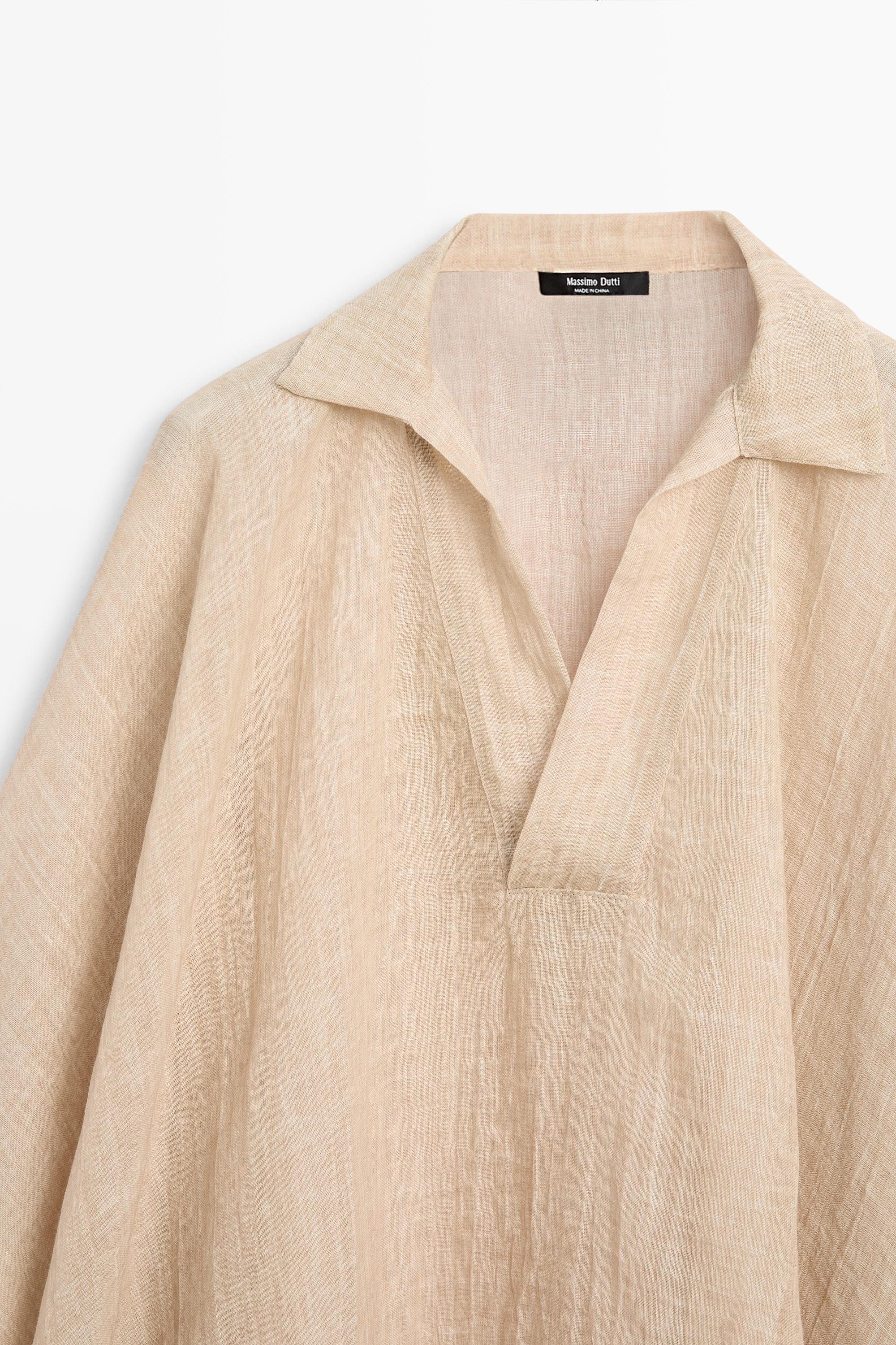 100% ramie cape — BEIGE