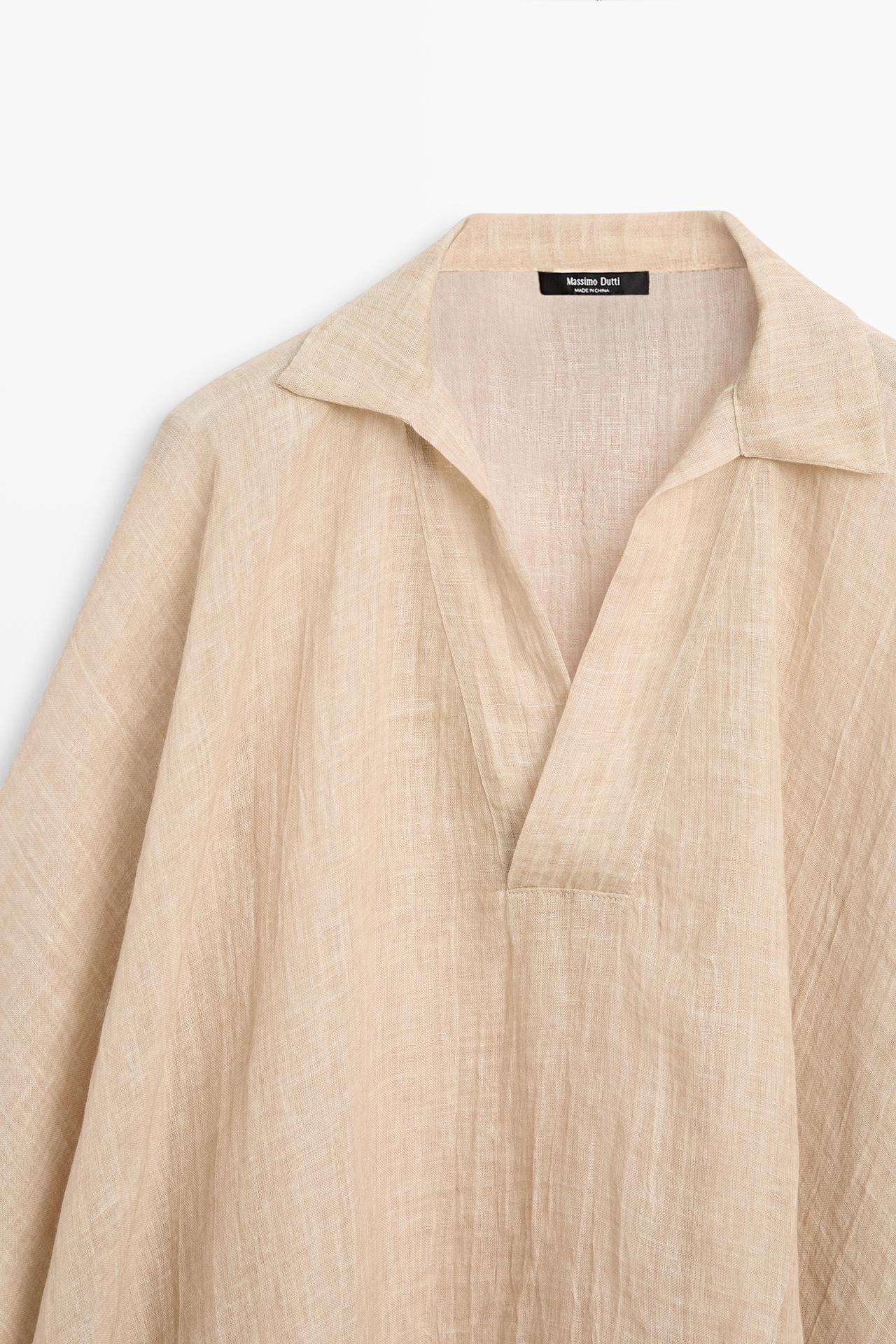 100% ramie cape — BEIGE
