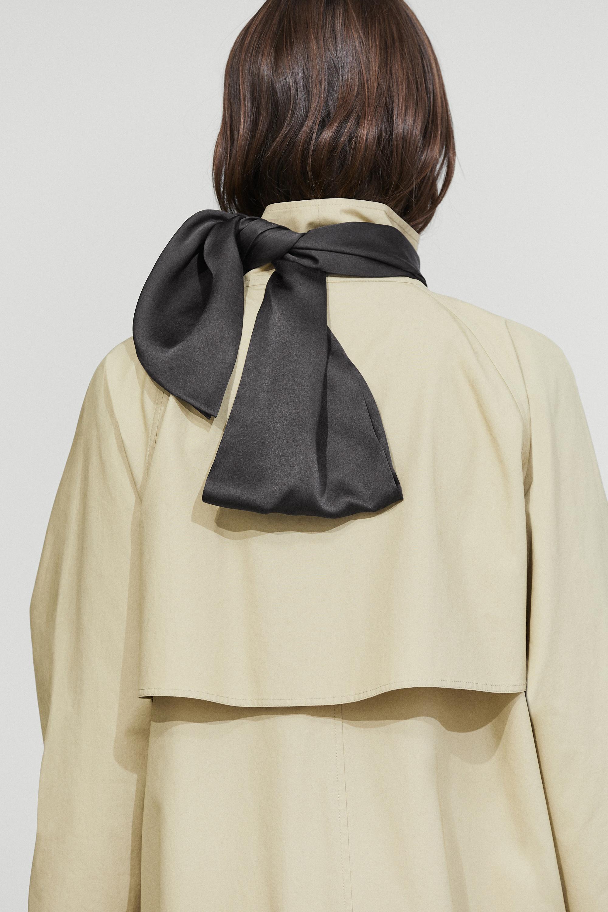 Satin scarf — ANTHRACITE GREY