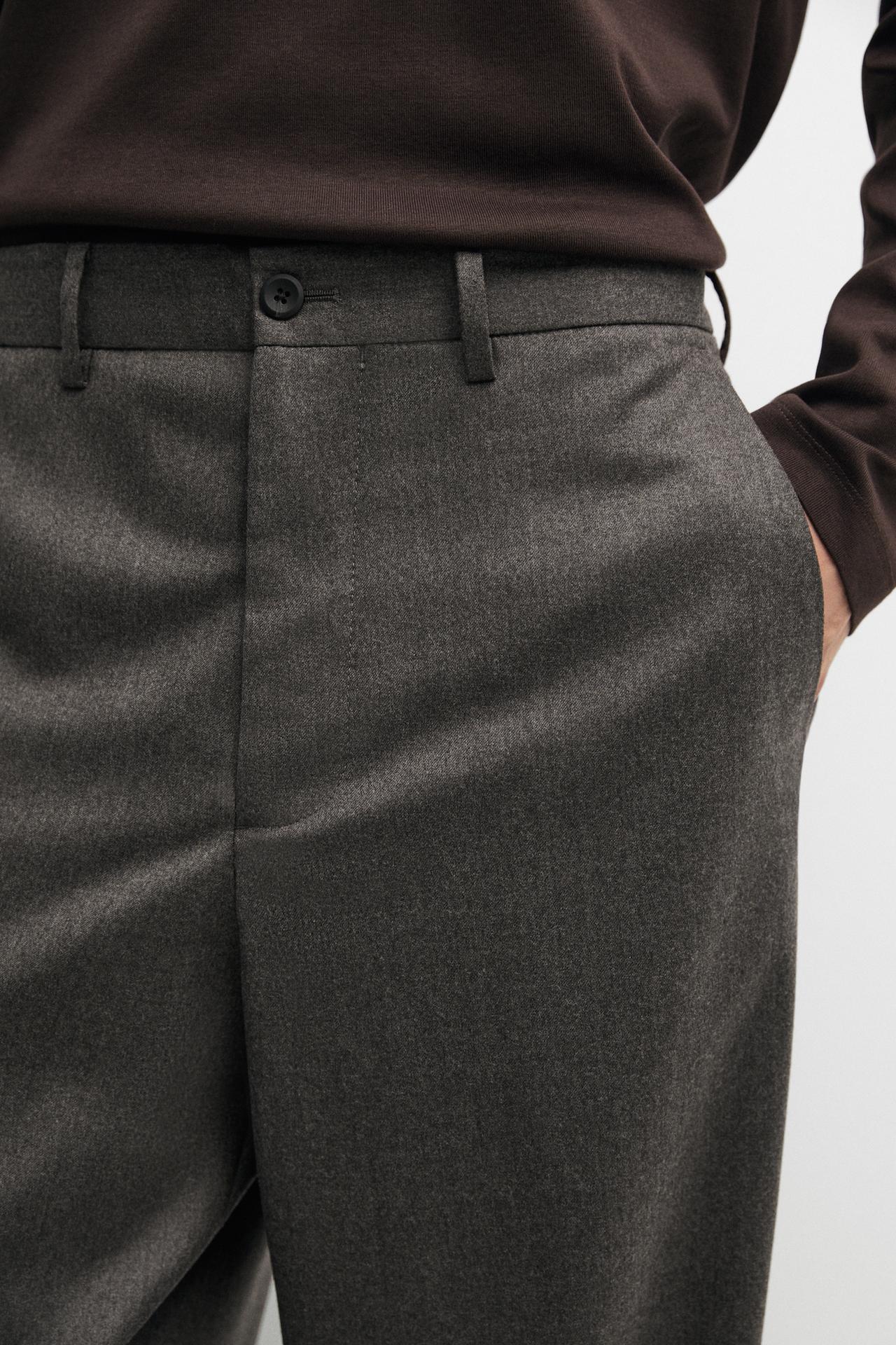 100% Wool Suit Pants — MINK