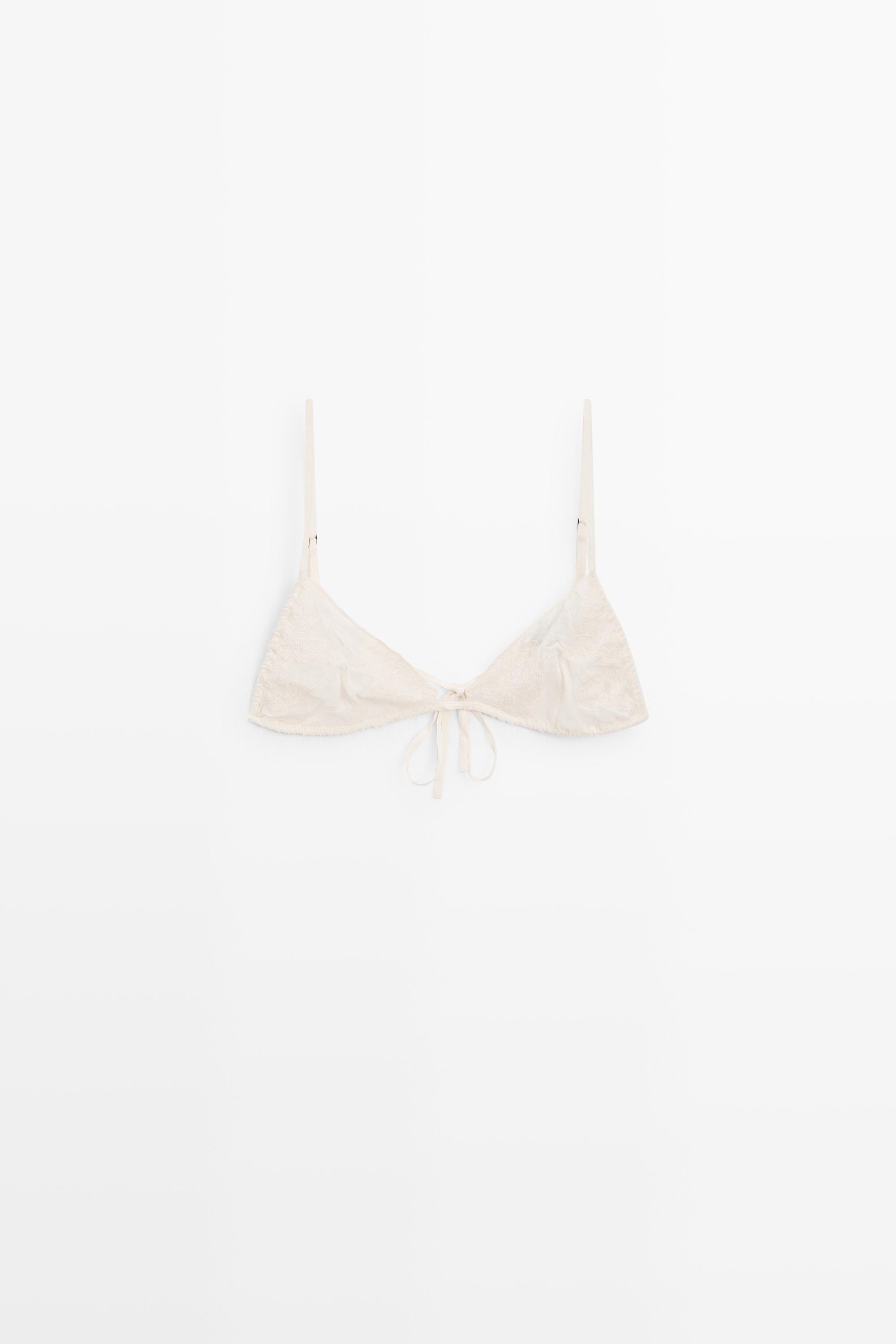 Bralette brodé avec nœud