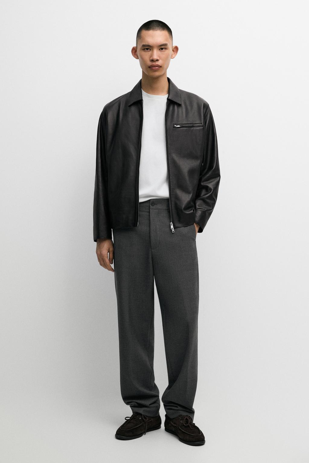 Massimo Dutti Cibli Nappa dəri gödəkçə