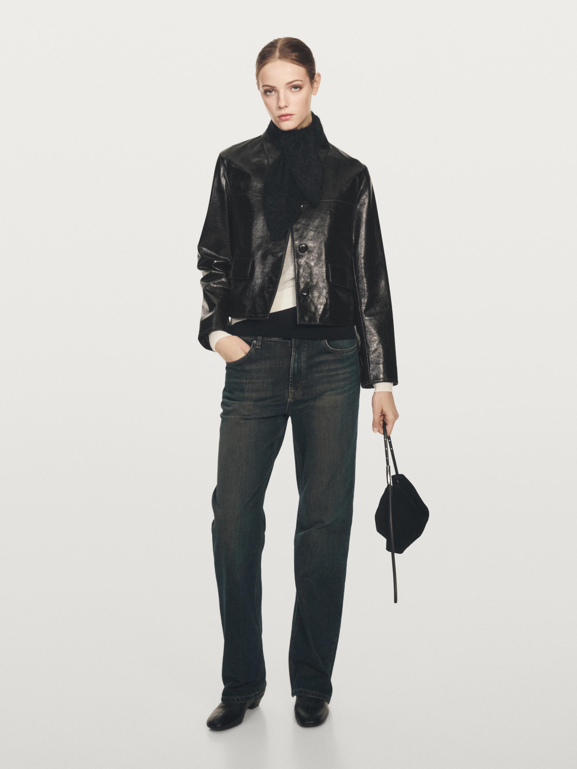 Cravate Nœud En Maille 100 % Cachemire - Noir - 01 - Massimo Dutti - Femme