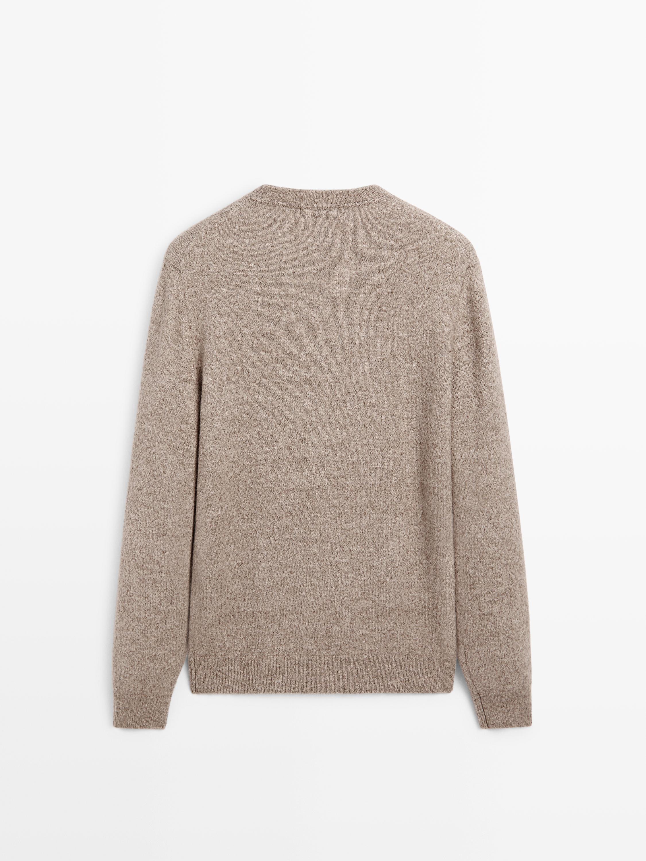 Pull en maille chinée à col rond