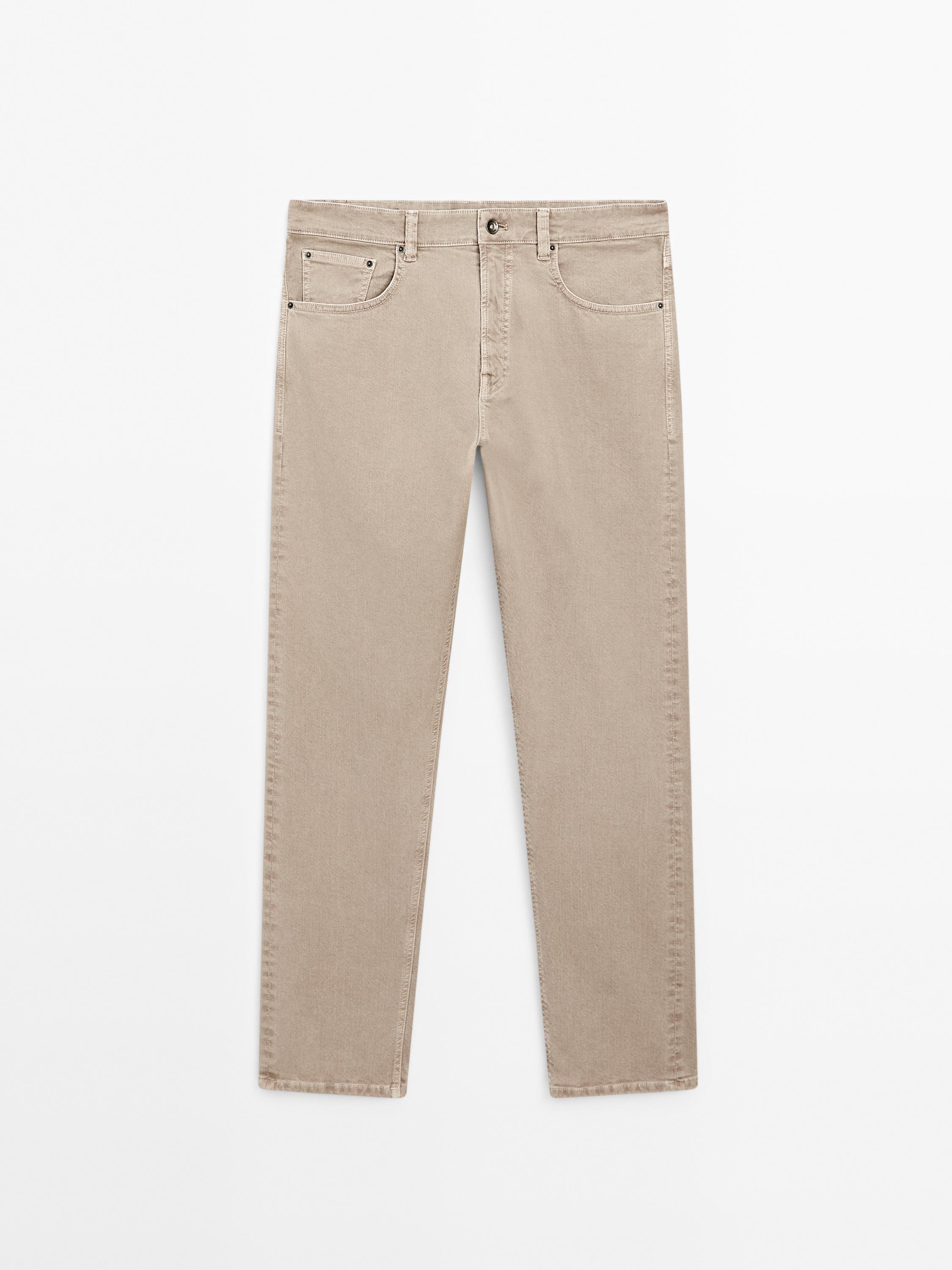 Relaxed fit denim trousers