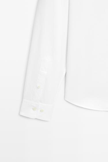 Textured 100% cotton shirt — WHITE 7