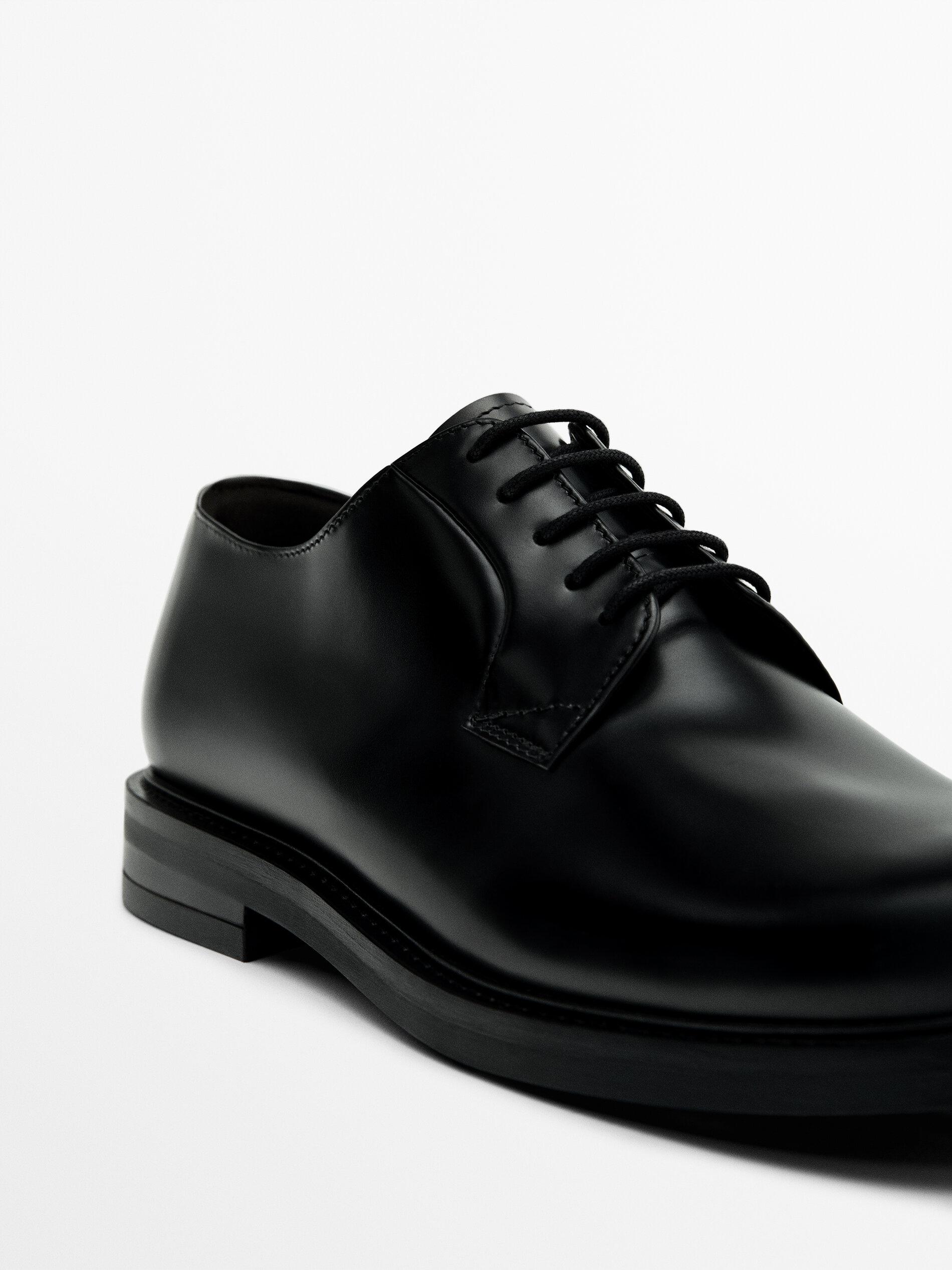 Black derby shoes