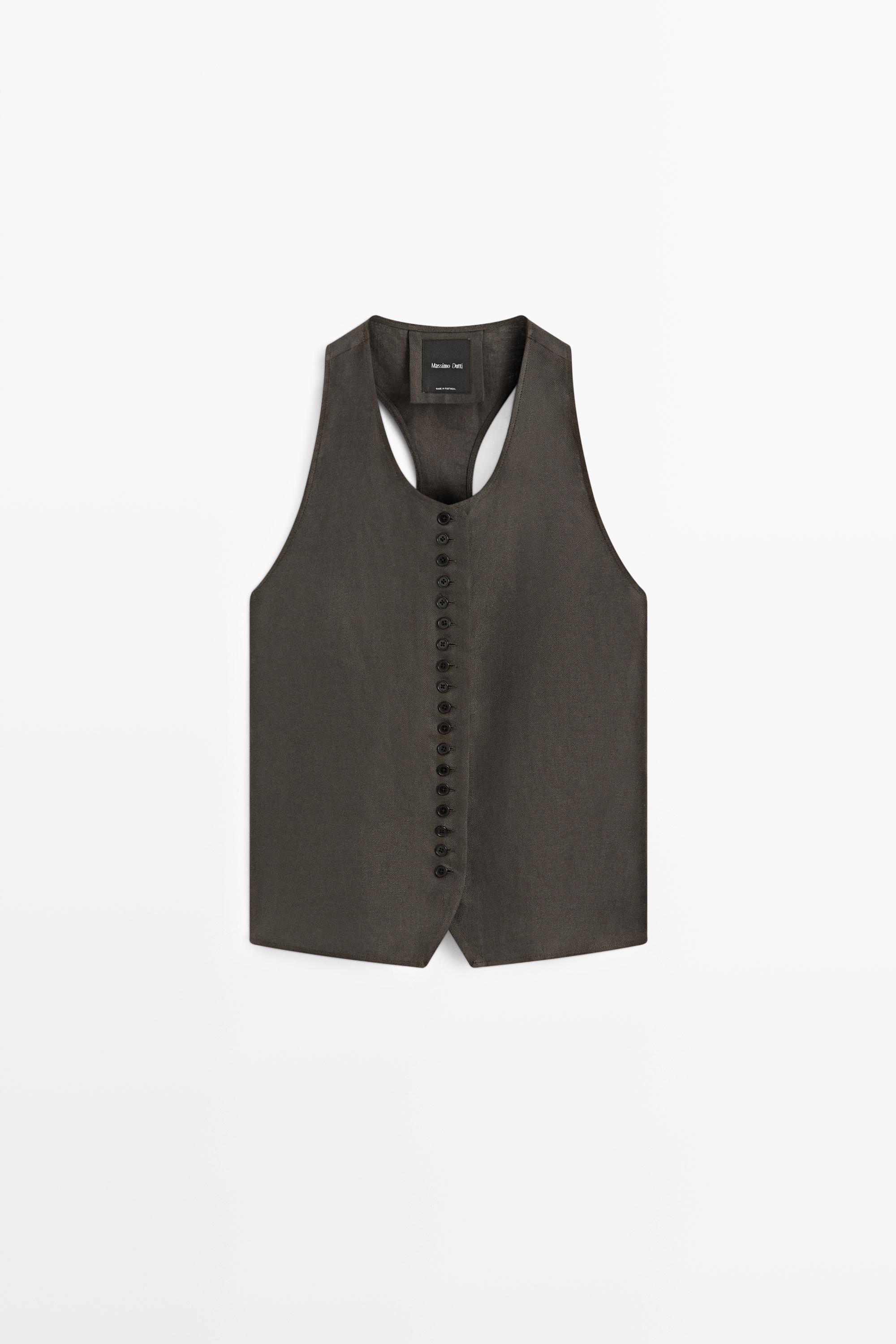Chaleco 100% lino