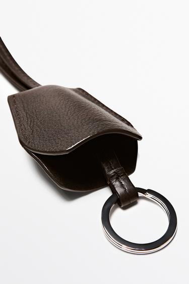 Nappa leather keyring — BROWN 4