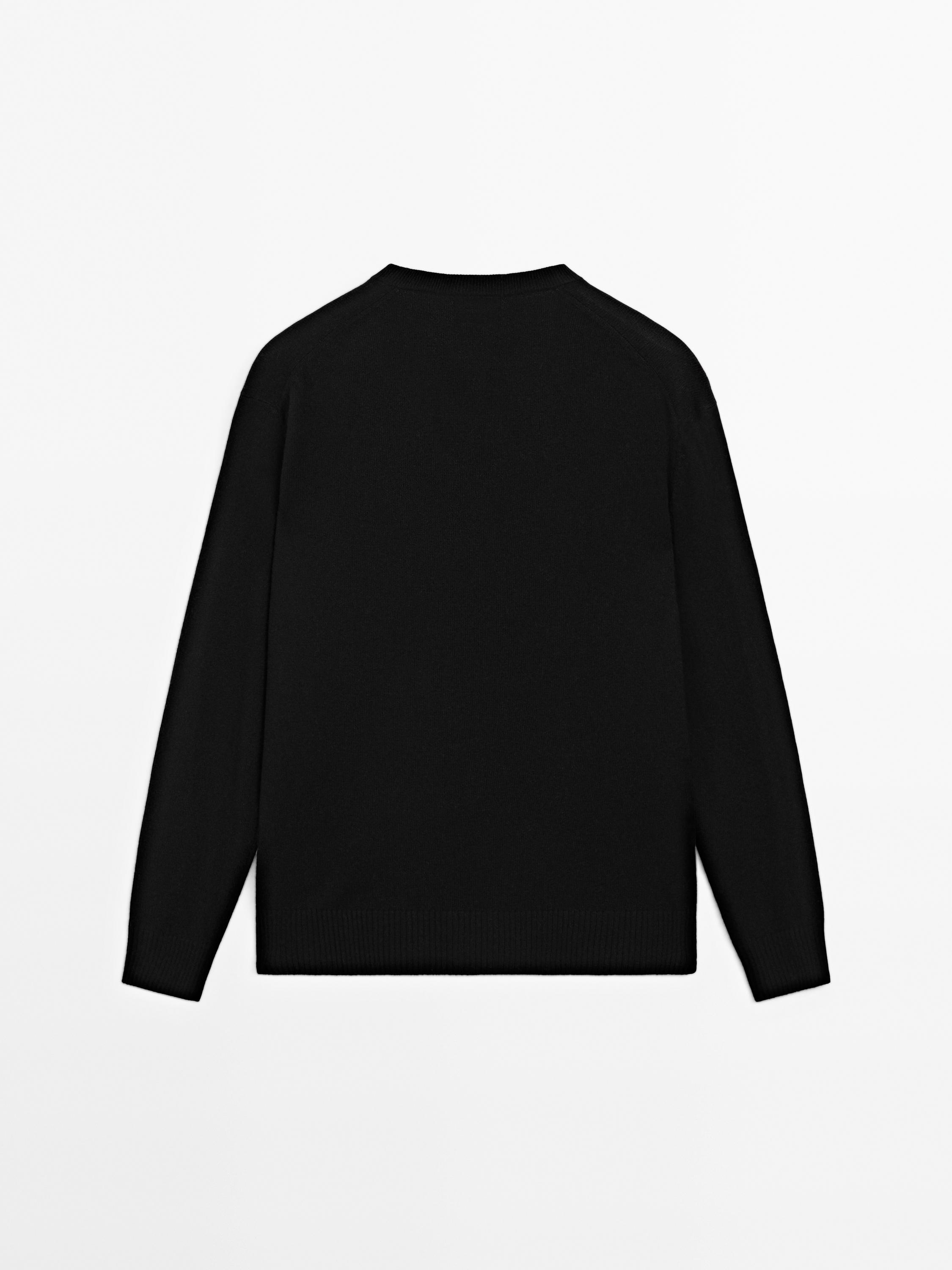 Knit 100% cashmere V-neck sweater