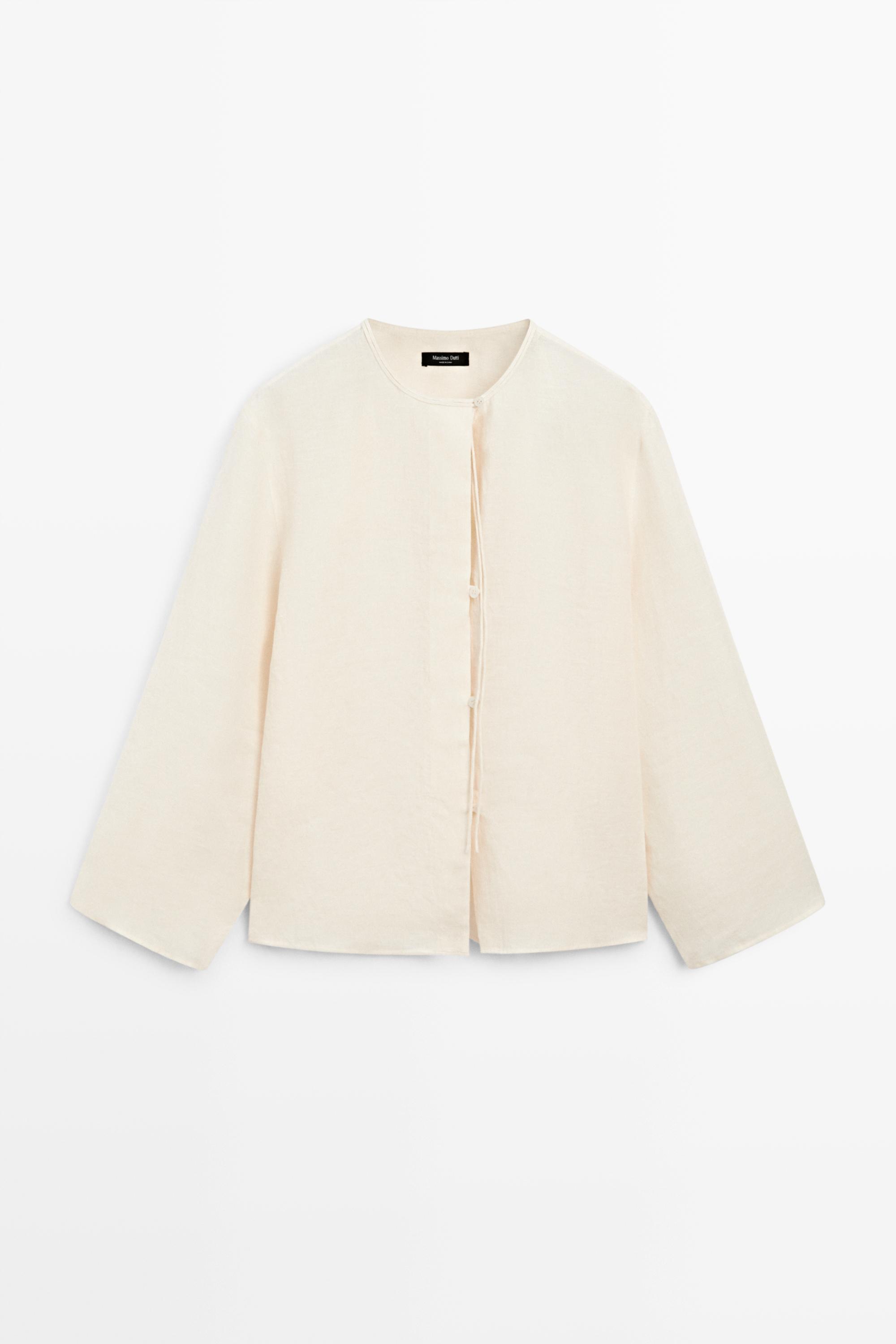 täislinane särk kaelusega