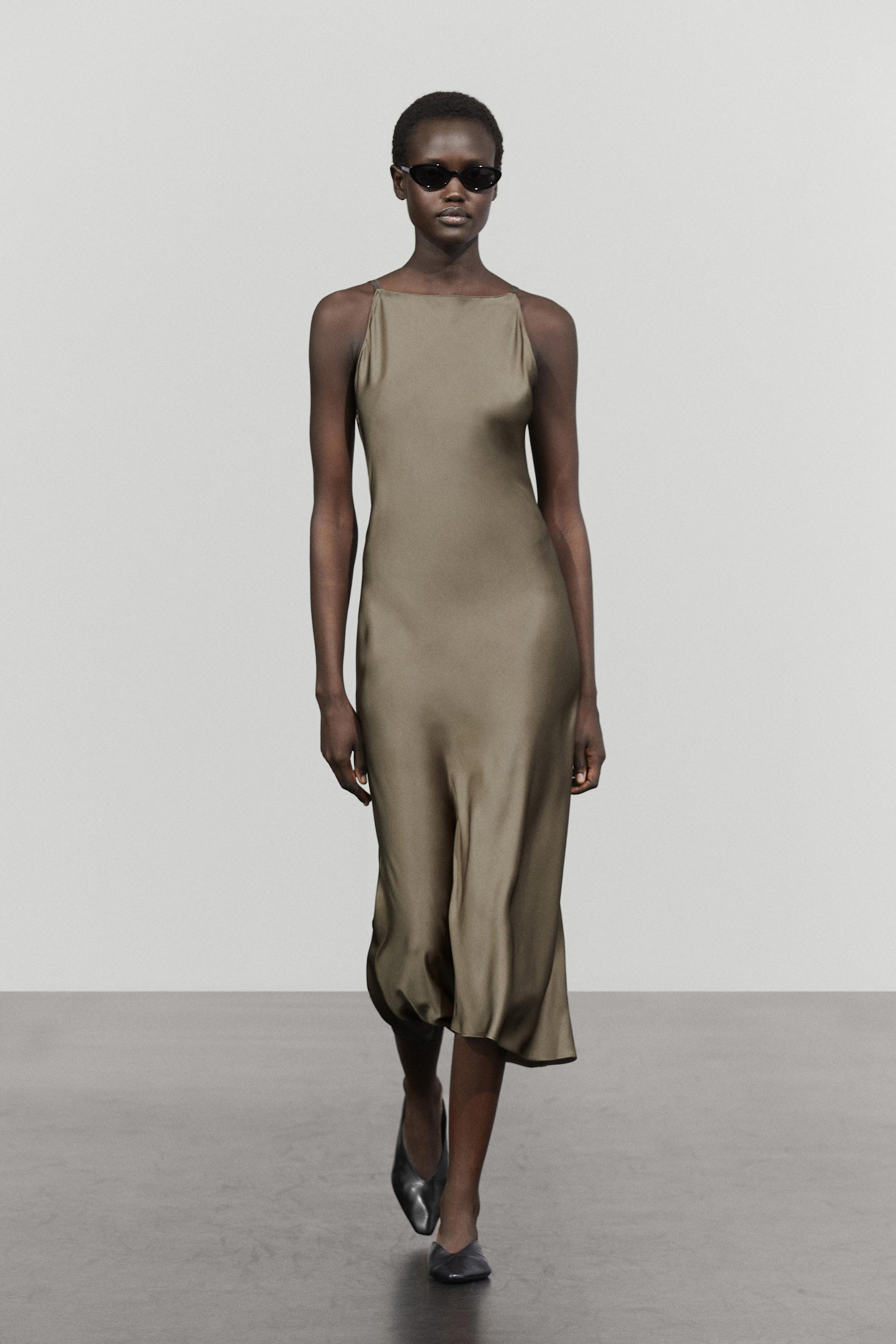Satin midi dress