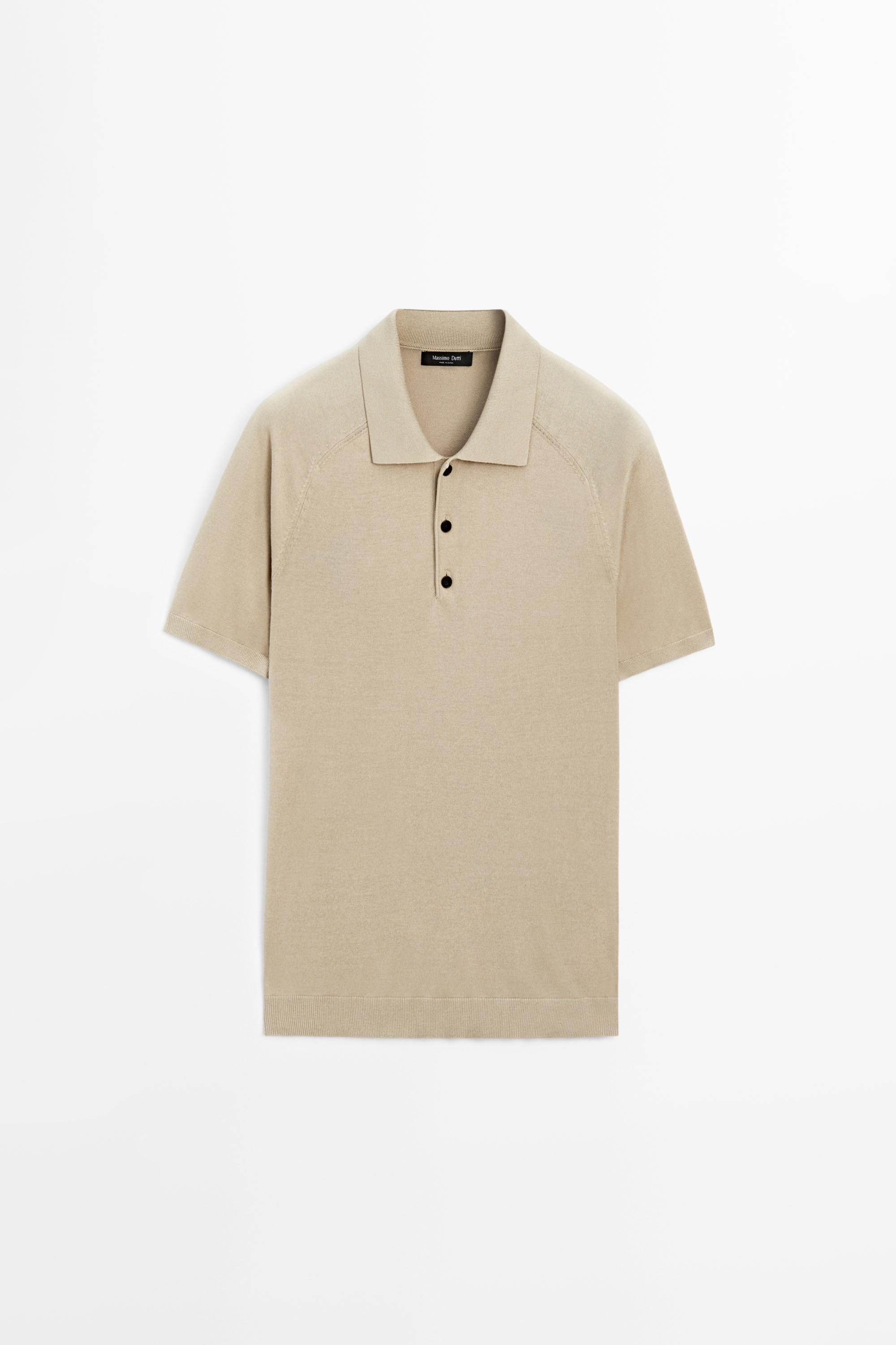 Pull polo en maille fluide de coton