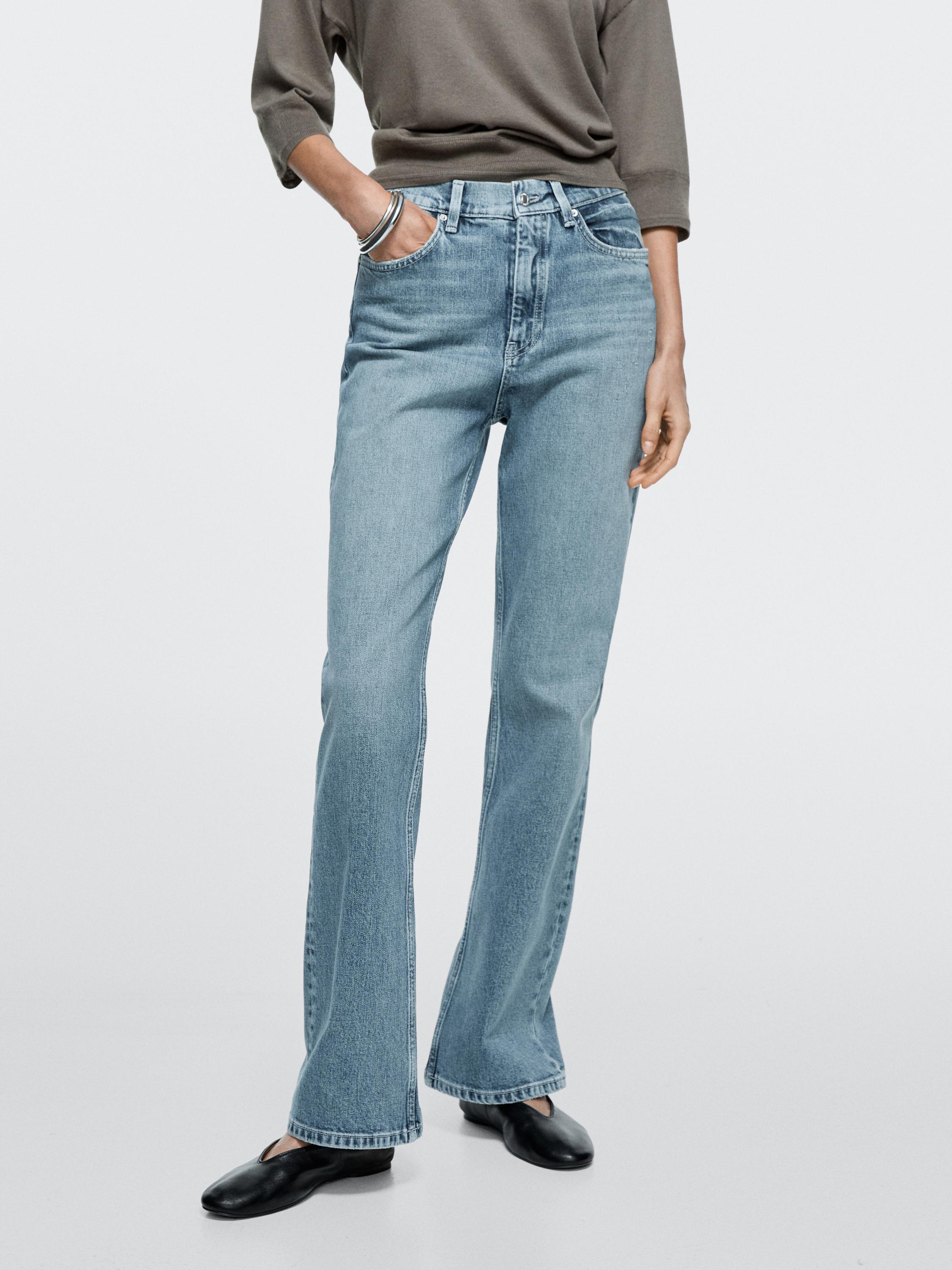 High-waist boot-cut jeans — Light Blue