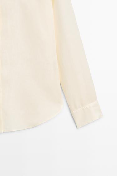 Flowing 100% linen shirt — YELLOW 7