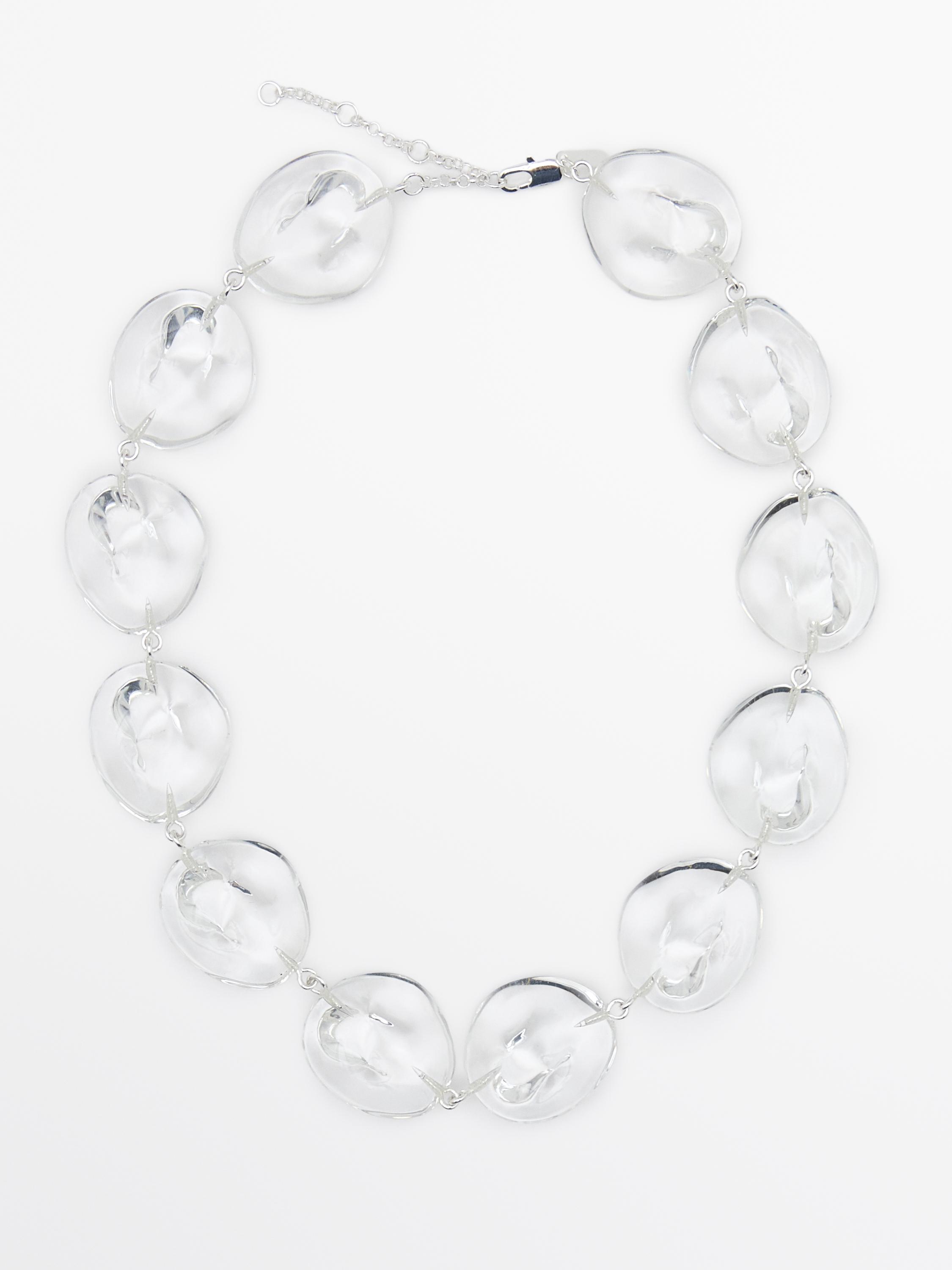 Collier pièces en verre
