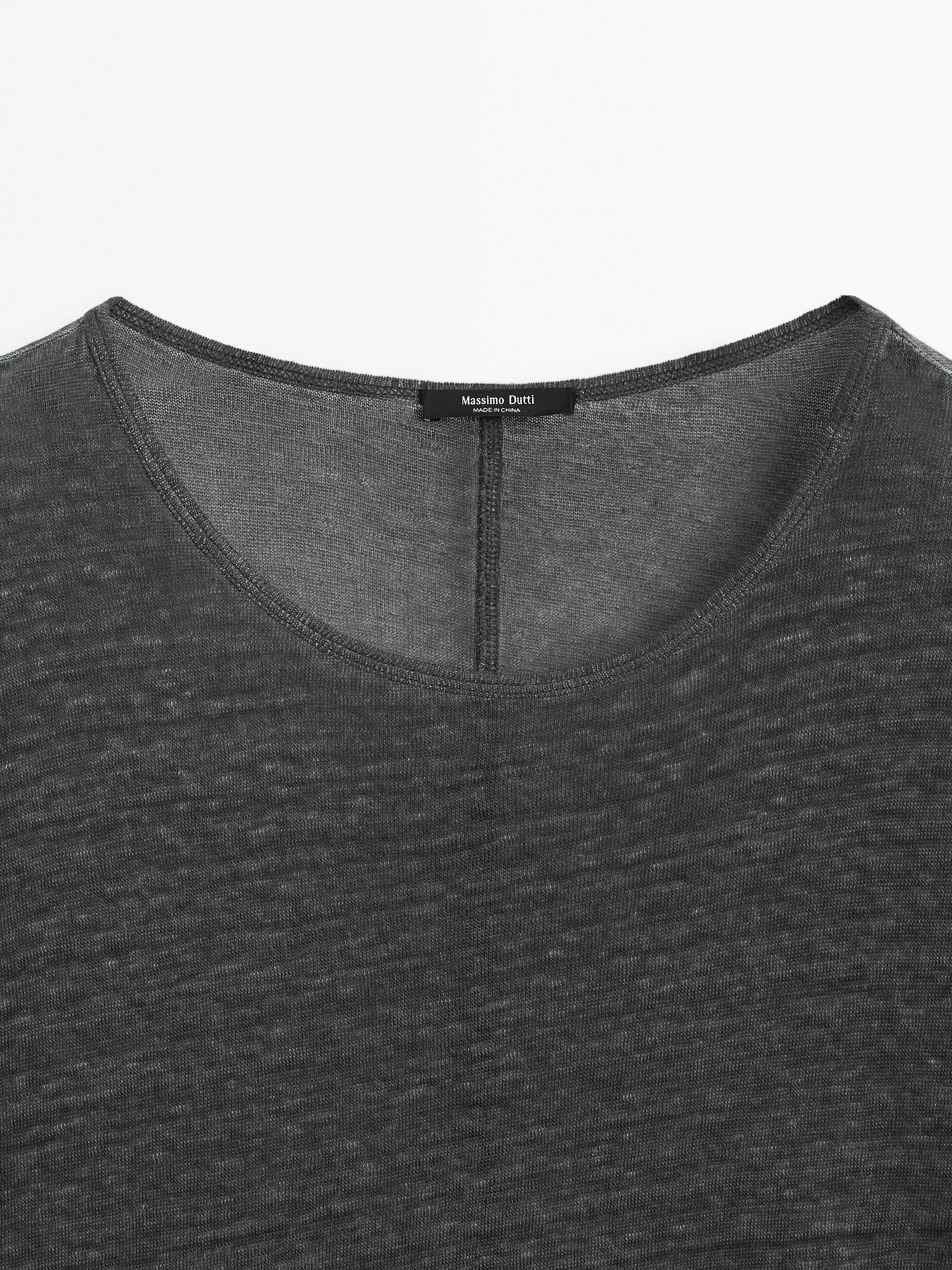 100% linen short sleeve T-shirt